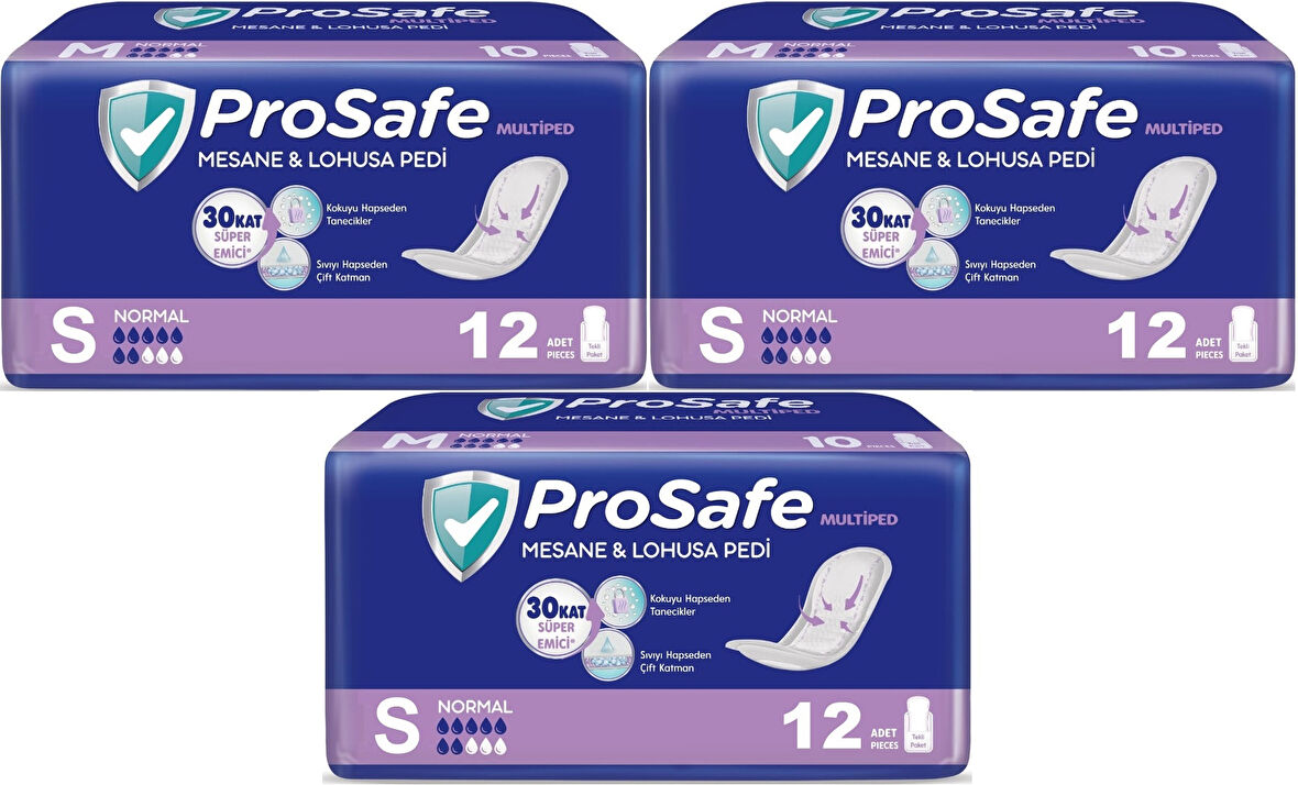 Prosafe Mesane & Lohusa Pedi  S - Küçük - Small Normal 36 Adet (3PK*12)
