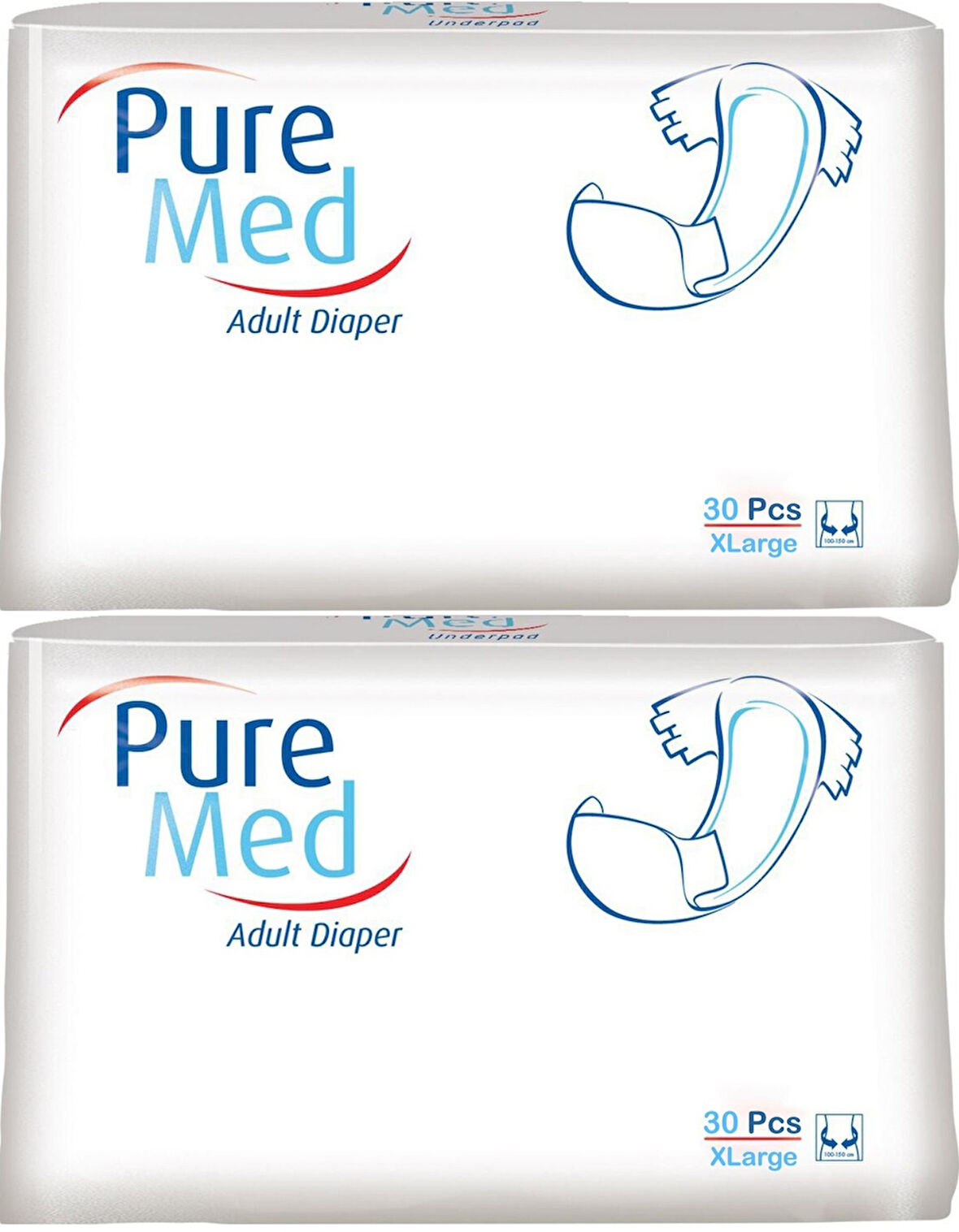 Puremed Hasta Bezi Bel Bantlı Tekstil Yüzey XL Extra Large 60 Adet (2PK*30)
