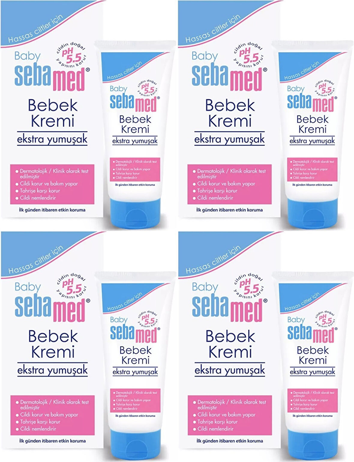 Sebamed Bebek Kremi 200ML (Ekstra Yumuşak) (4 Lü Set)