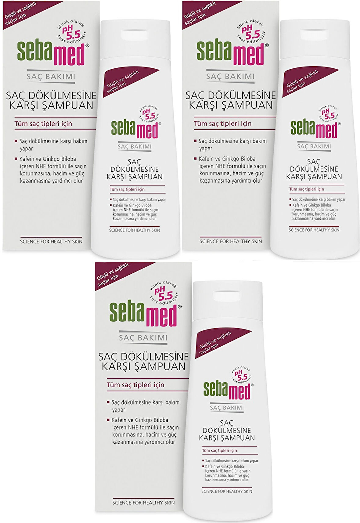 Sebamed Şampuan 400ML Saç Dökülmesine Karşı (Tüm Saç Tipleri için) (3 Lü Set)