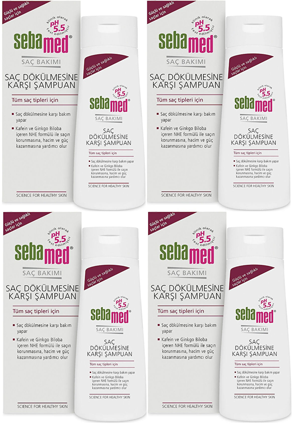 Sebamed Şampuan 400ML Saç Dökülmesine Karşı (Tüm Saç Tipleri için) (4 Lü Set)