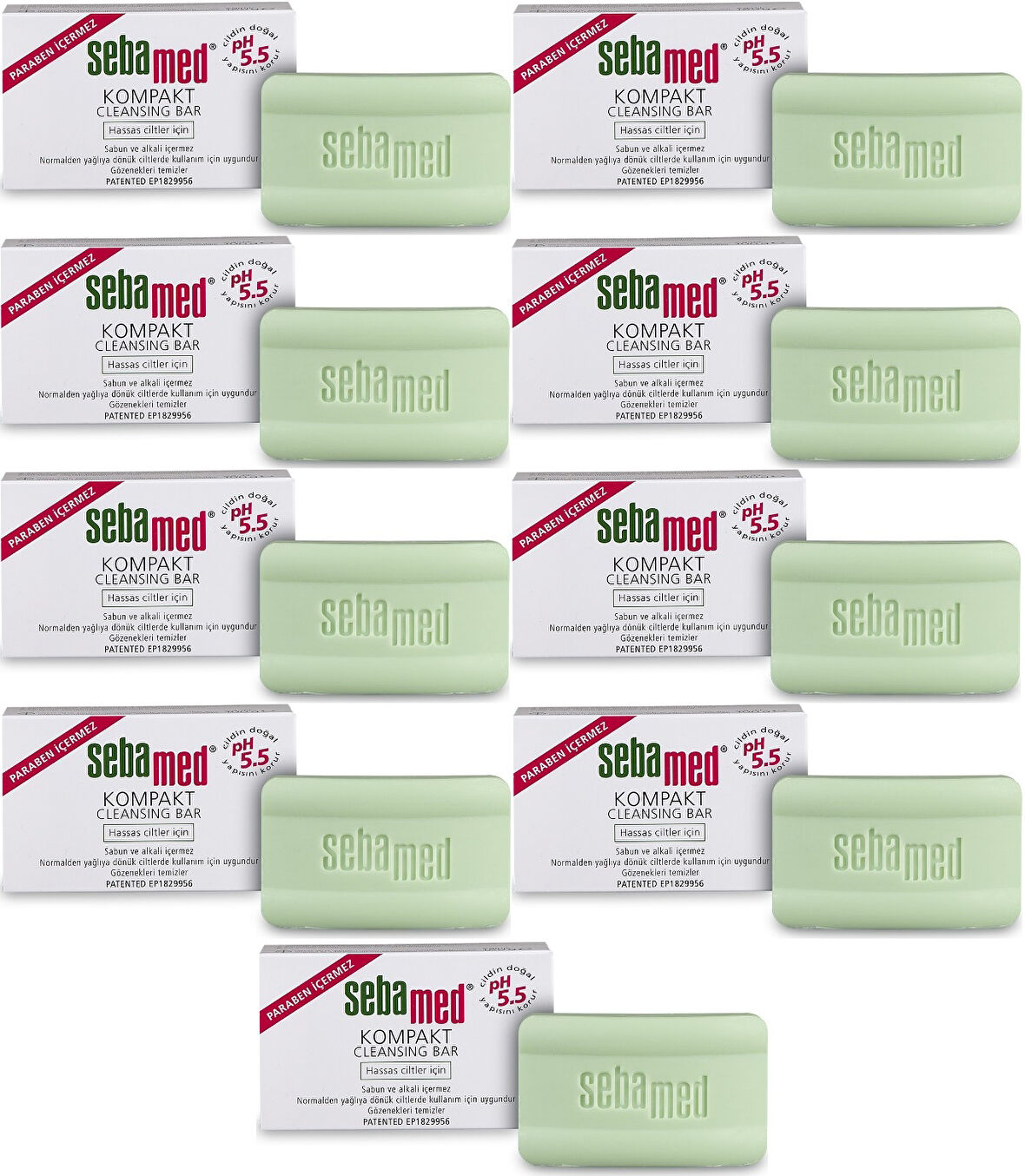 Sebamed Sabun Kompakt Hassas Cilt 100GR (9 Lu Set)