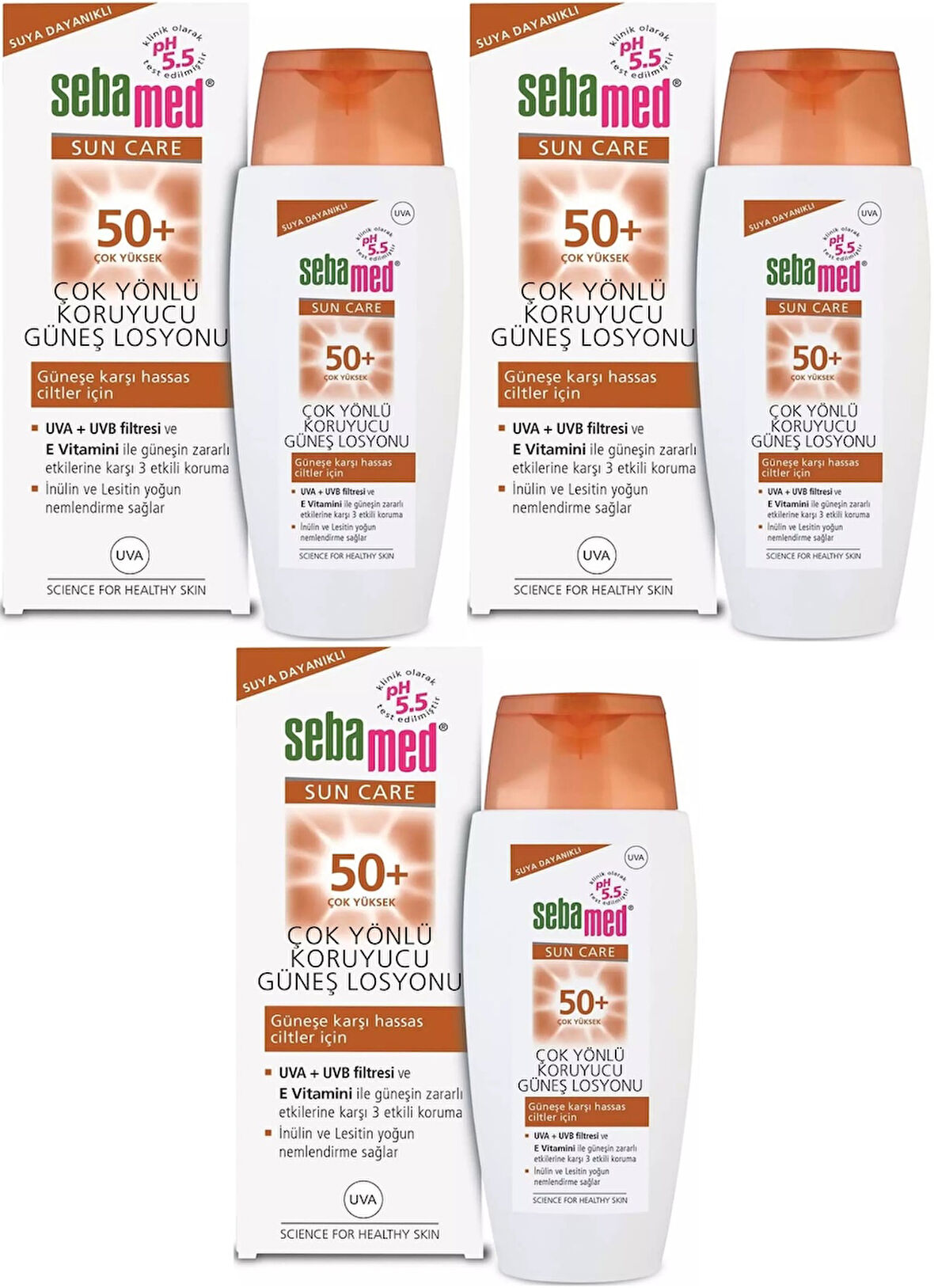 Sebamed Sun Care Çok Yönlü Koruyucu Güneş Losyonu 50+ Faktör 150ML (3 Lü Set)