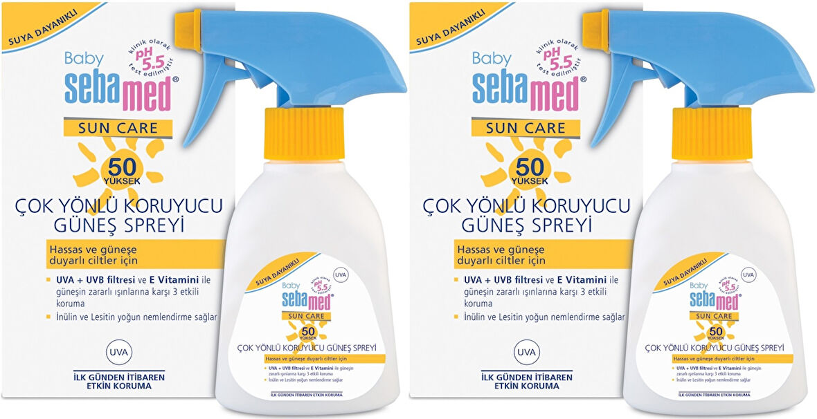 Sebamed Sun Care Bebek Güneş Losyonu Kremi Sprey 50+ Faktör 200ML (Hassas Ciltler İçin) (2 Li Set)