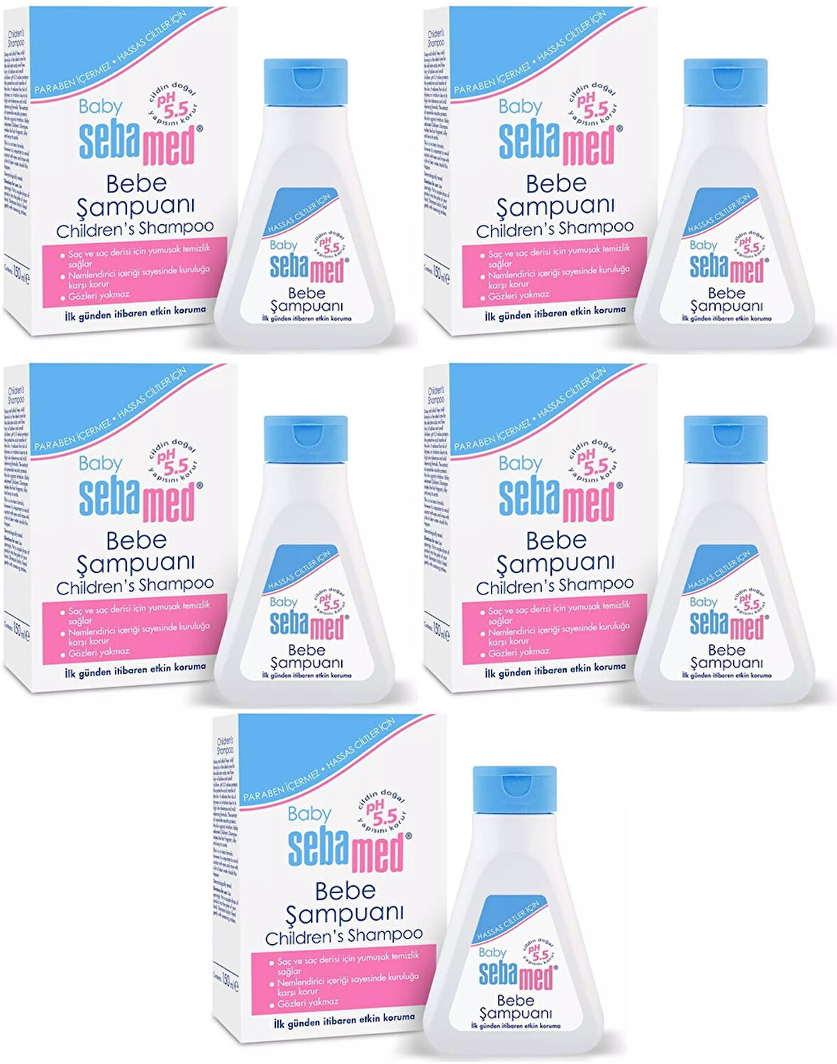 Sebamed Bebek Şampuanı 150ML Yeni Doğan (5 Li Set)