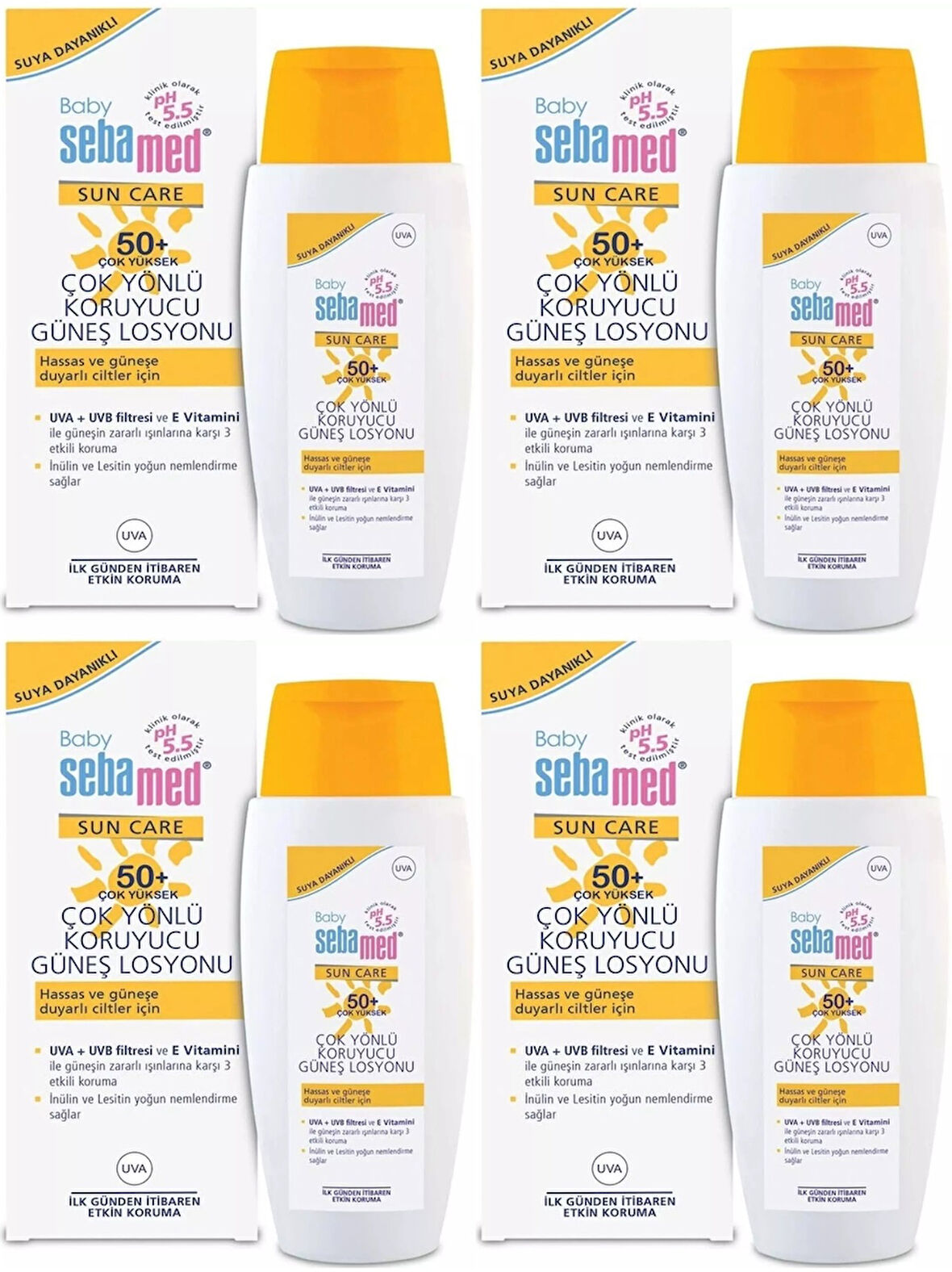 Sebamed Sun Care Bebek Güneş Losyonu Kremi 50+ Faktör 150ML (Hassas Ciltler İçin) (4 Lü Set)