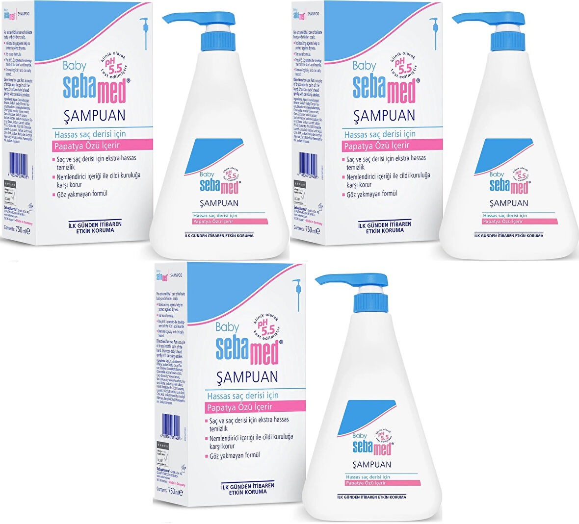 Sebamed Bebek Şampuanı 750ML Pompalı (Fırsat Pk) (3 Lü Set)