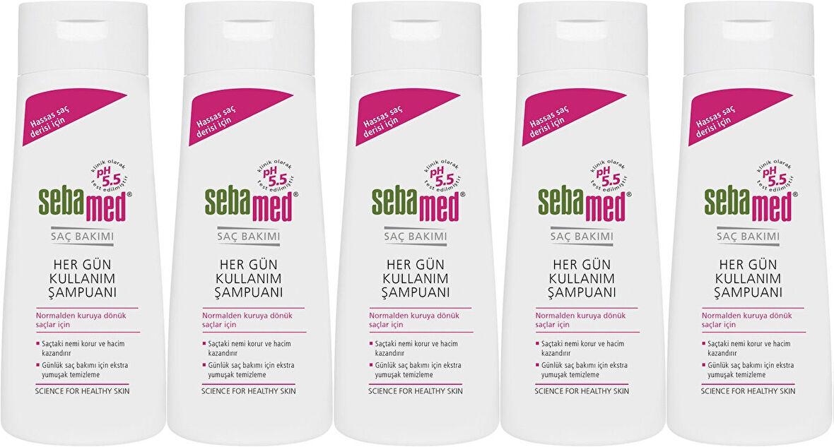 Sebamed Şampuan 400ML Hergün Kullanım (Tüm Saç Tipleri için) (5 Li Set)