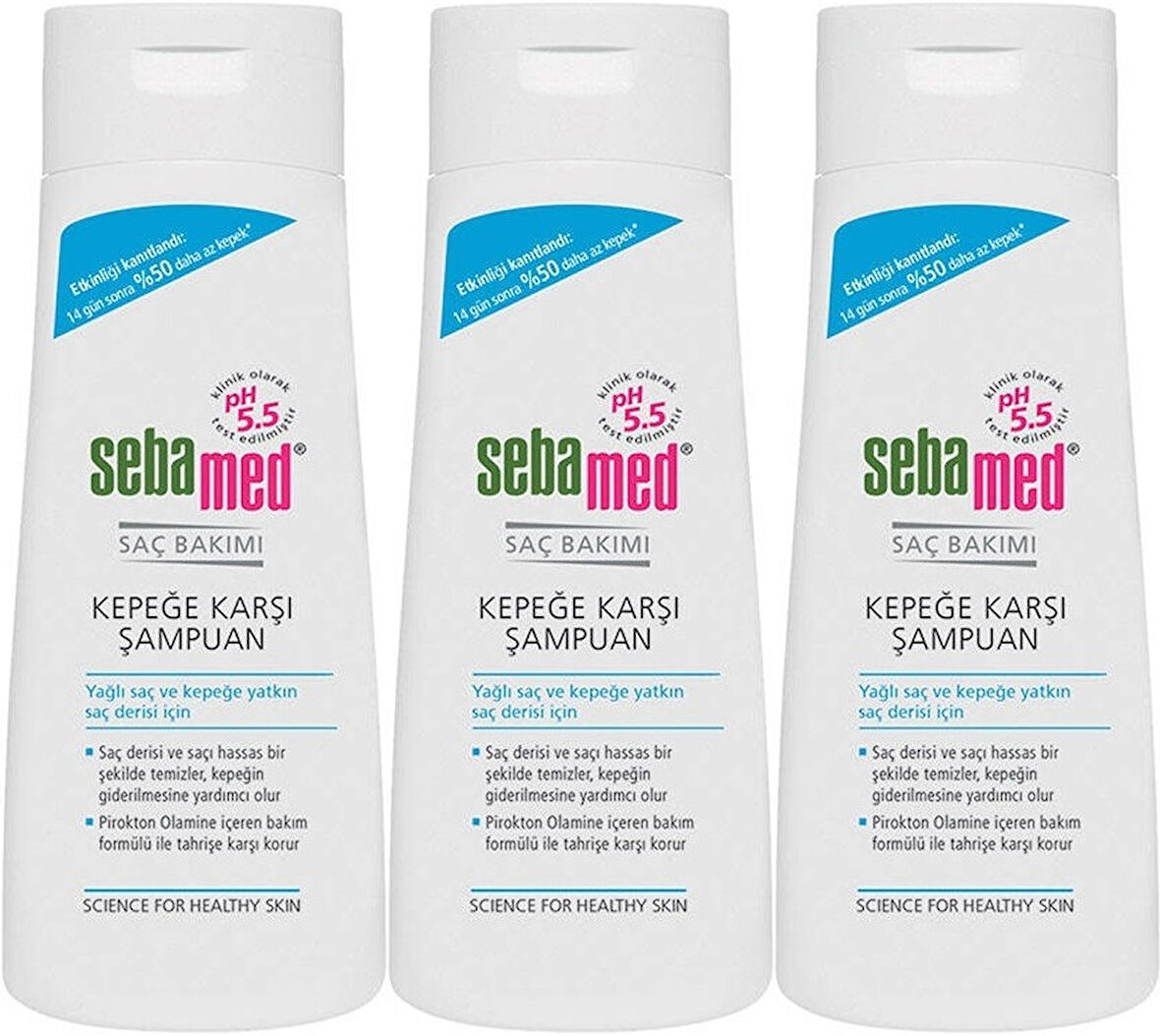 Sebamed Şampuan 400ML Kepeğe Karşı ve Yağlı Saç Tipleri için (3 Lü Set)