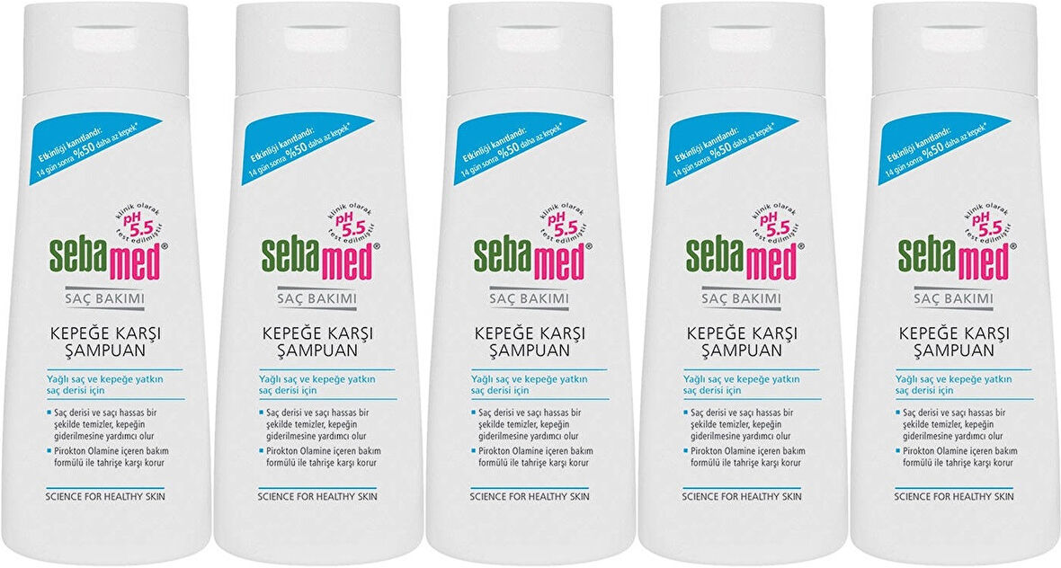 Sebamed Şampuan 400ML Kepeğe Karşı ve Yağlı Saç Tipleri için (5 Li Set)