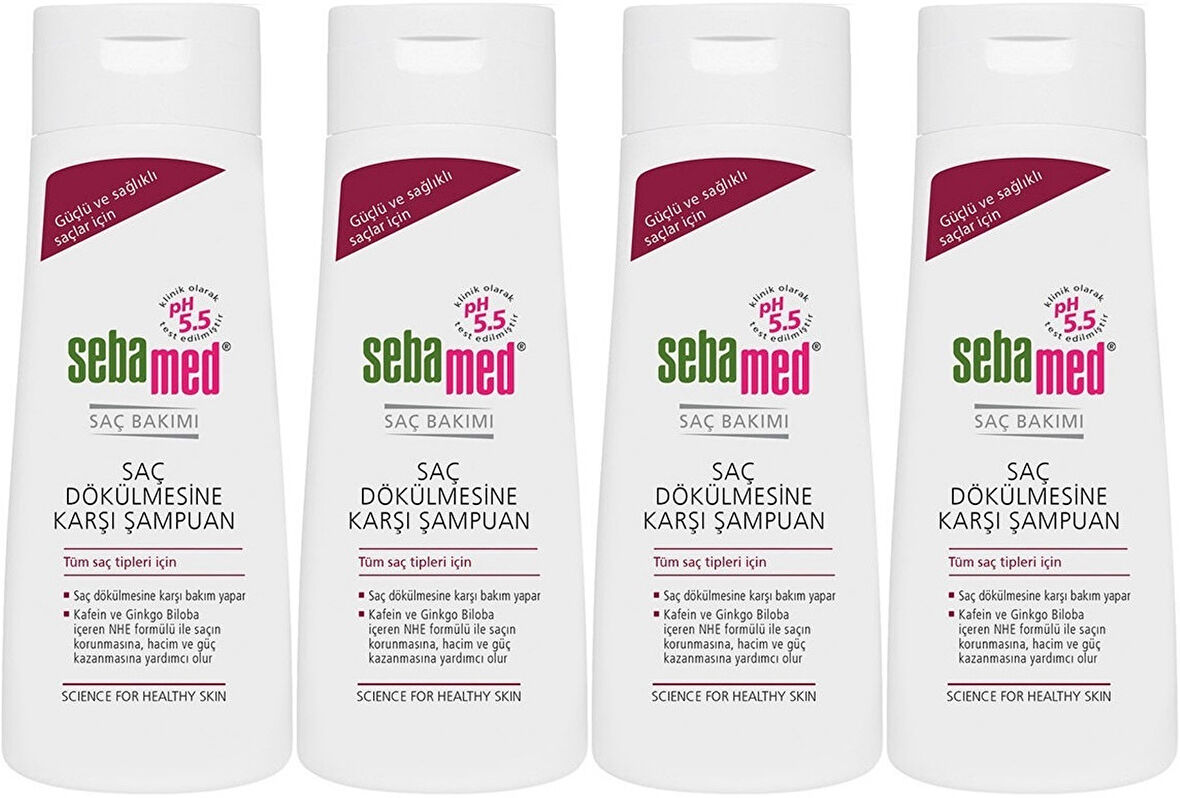 Sebamed Şampuan 200ML Saç Dökülmesine Karşı (Tüm Saç Tipleri için) (4 Lü Set)