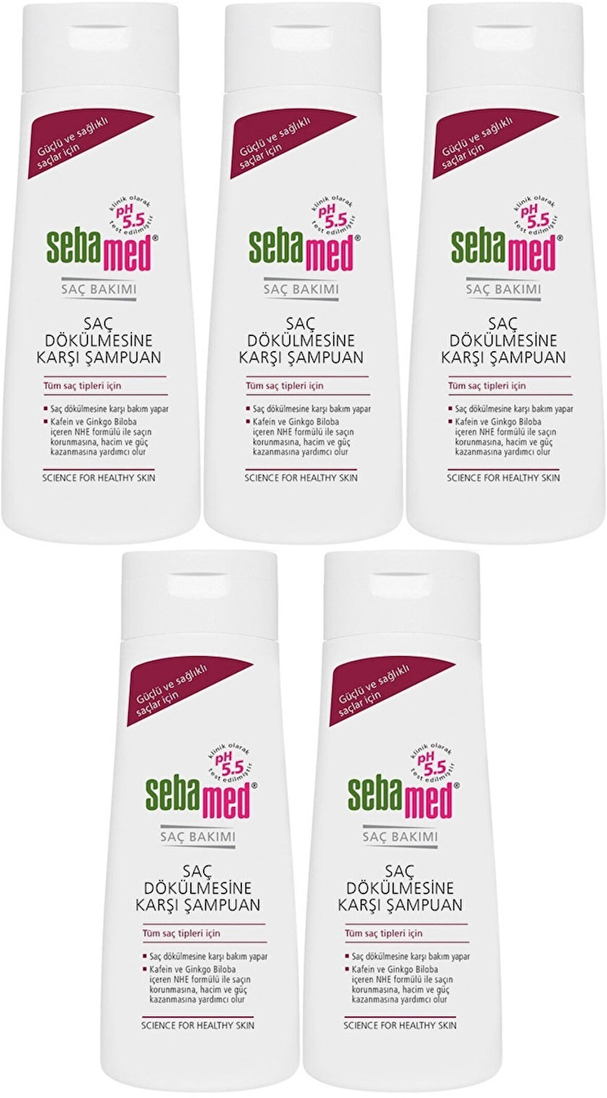 Sebamed Şampuan 200ML Saç Dökülmesine Karşı (Tüm Saç Tipleri için) (5 Li Set)