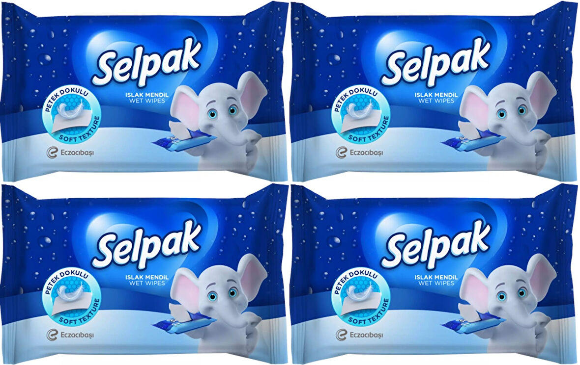 Selpak Islak Cep Mendil 10 Yaprak Klasik (4 Lü Set)