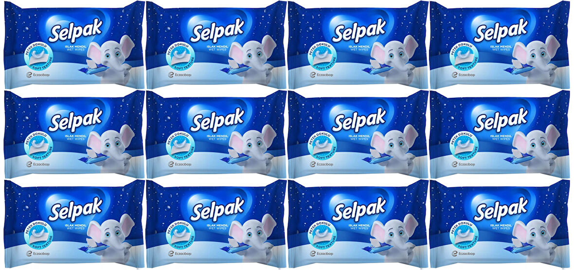 Selpak Islak Cep Mendil 10 Yaprak Klasik (12 Li Set)