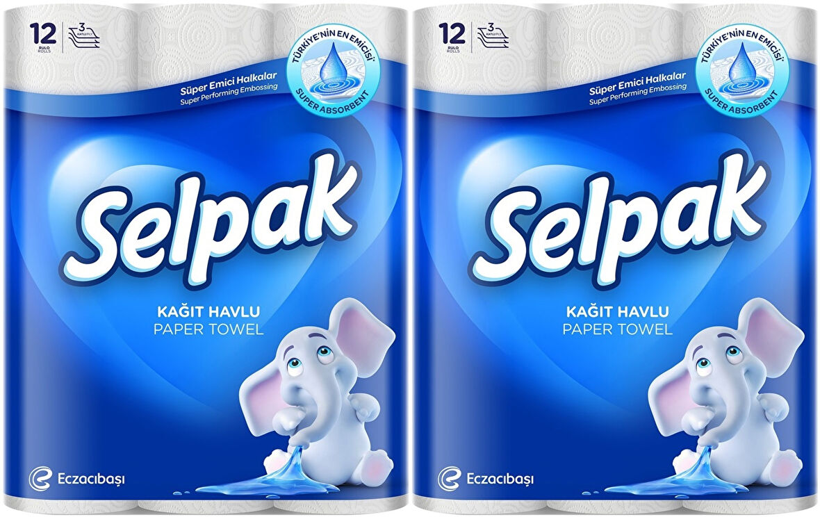 Selpak Kağıt Havlu (3 Katlı) 24 Lü Set (2PK*12)