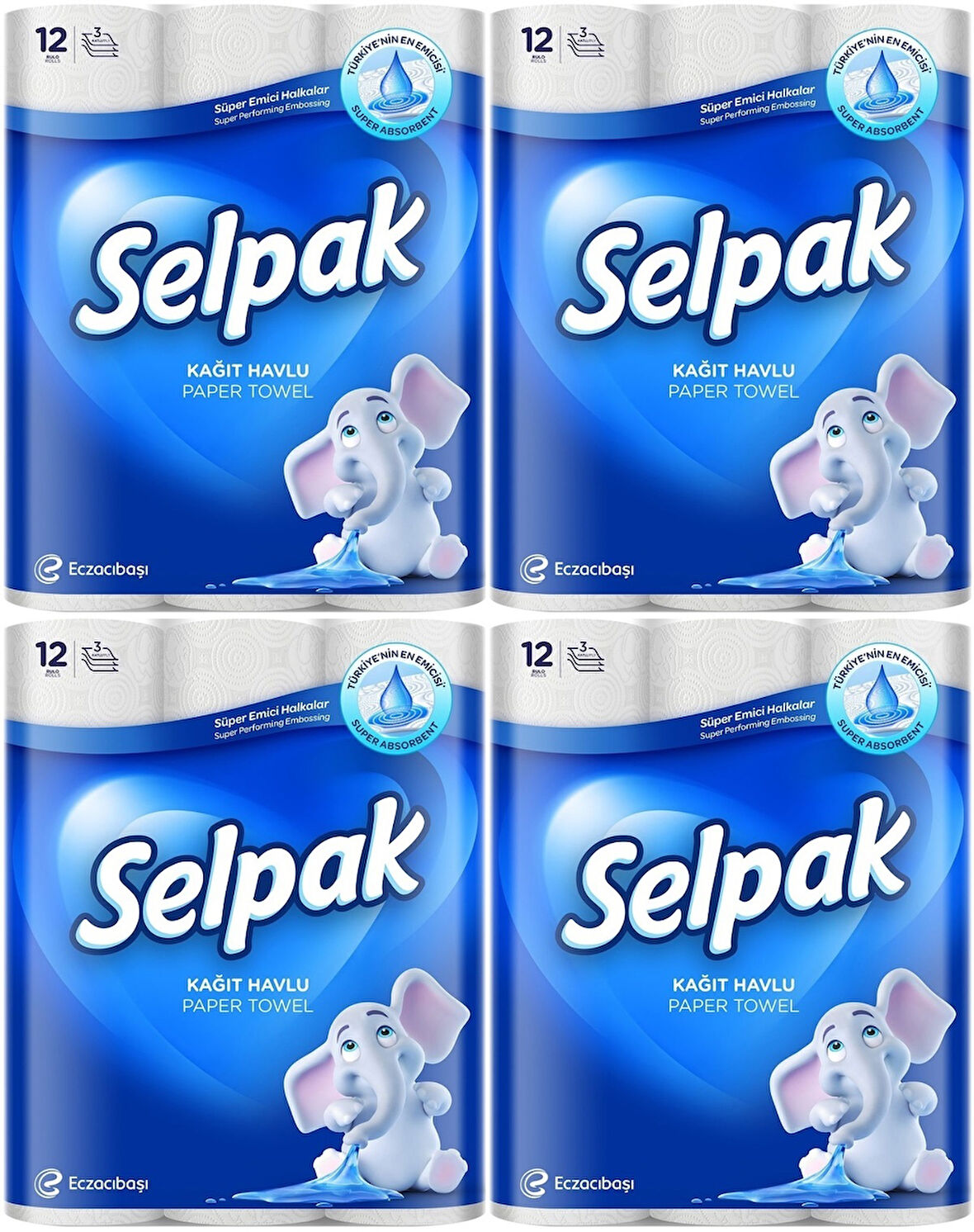 Selpak Kağıt Havlu (3 Katlı) 48 Li Set (4PK*12)