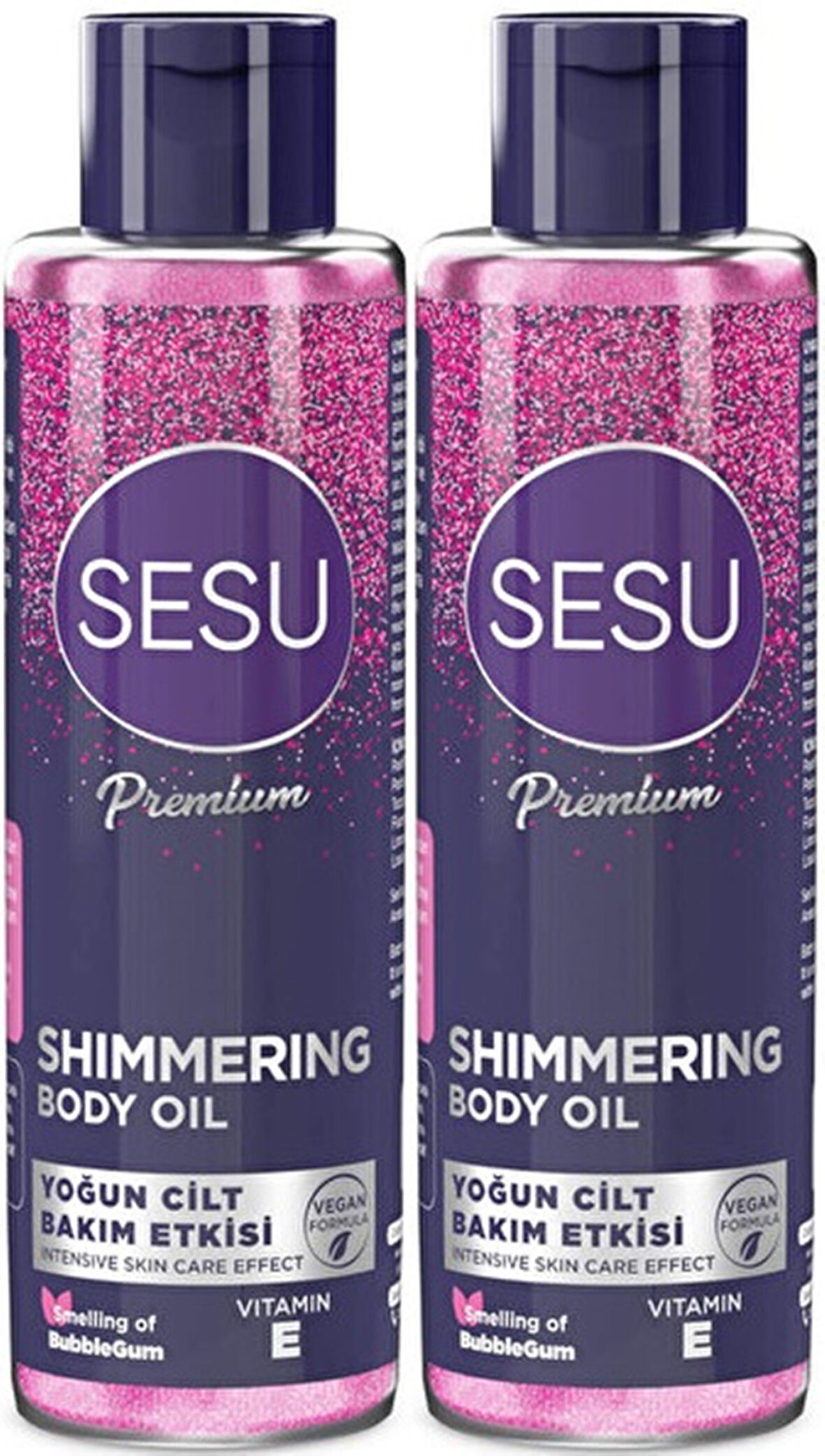 Sesu Simli Cilt Bakım Yağı 150ML (Shımmering Body Oıl) (2 Li Set)