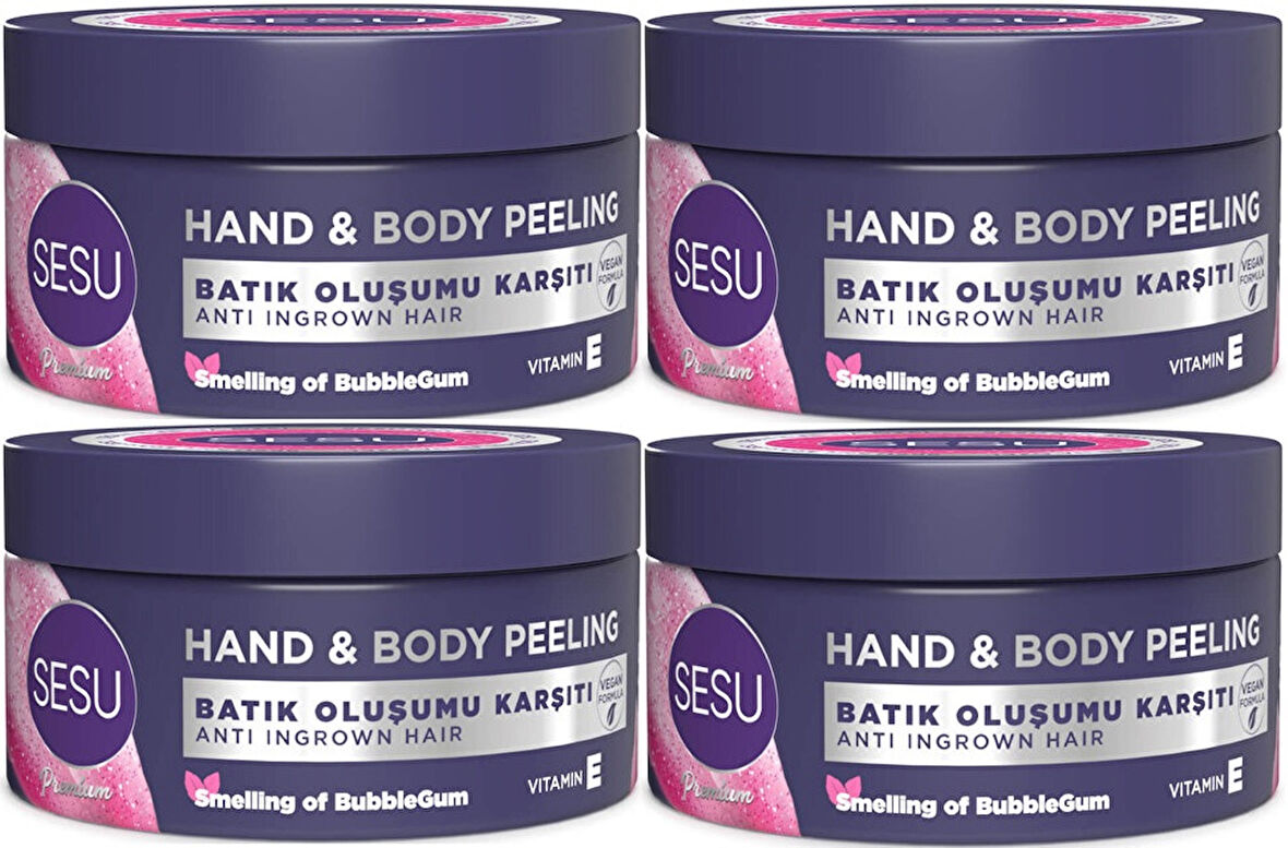 Sesu Vücut Peelingi 250ML (Hand & Body Peelıbg) (4 Lü Set)