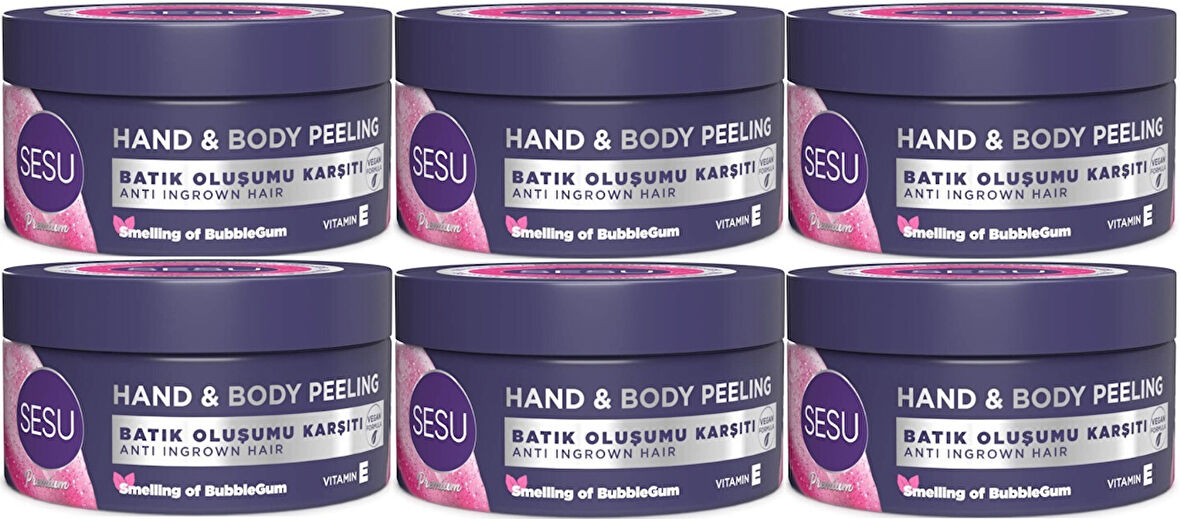 Sesu Vücut Peelingi 250ML (Hand & Body Peelıbg) (6 Lı Set)