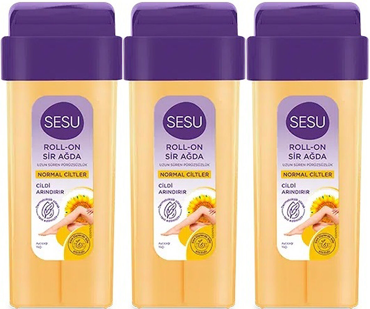 Sesu Roll-On Sir Ağda 100ML Sarı Normal Cilt (3 Lü Set)