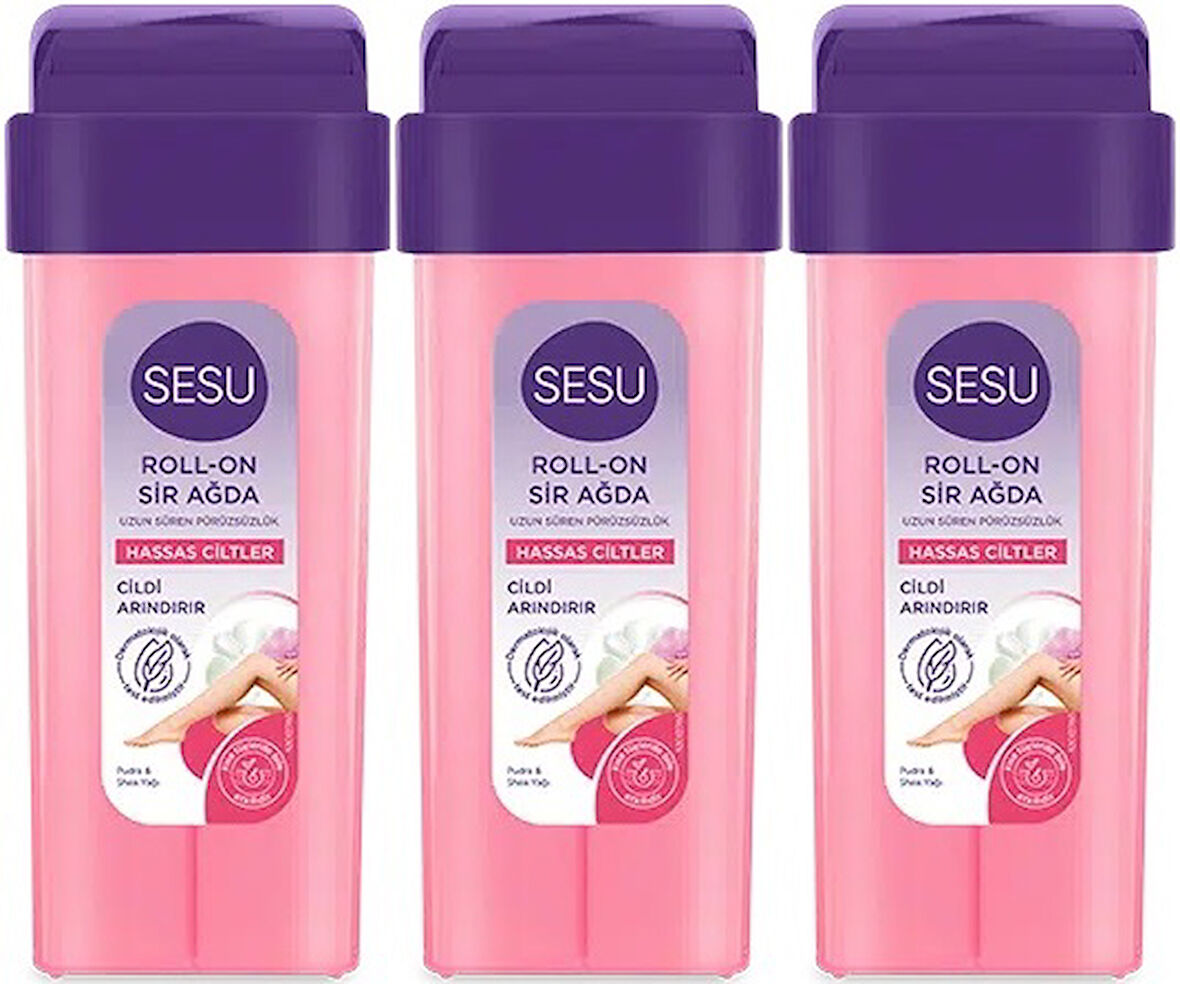 Sesu Roll-On Sir Ağda 100ML Pembe Hassas Cilt (3 Lü Set)
