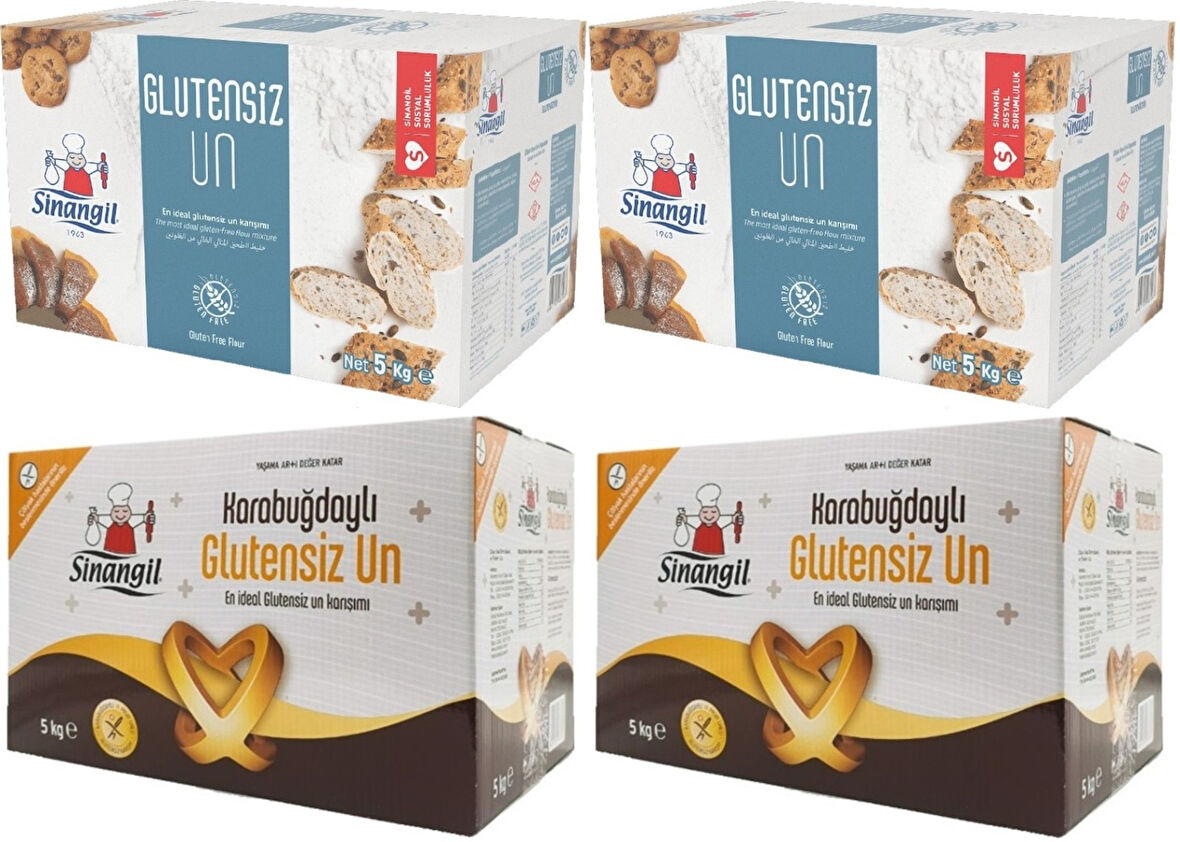 Sinangil Glutensiz Un 10KG (10000GR) + Glutensiz Karabuğdaylı 10KG (10000GR) Toplam:20KG