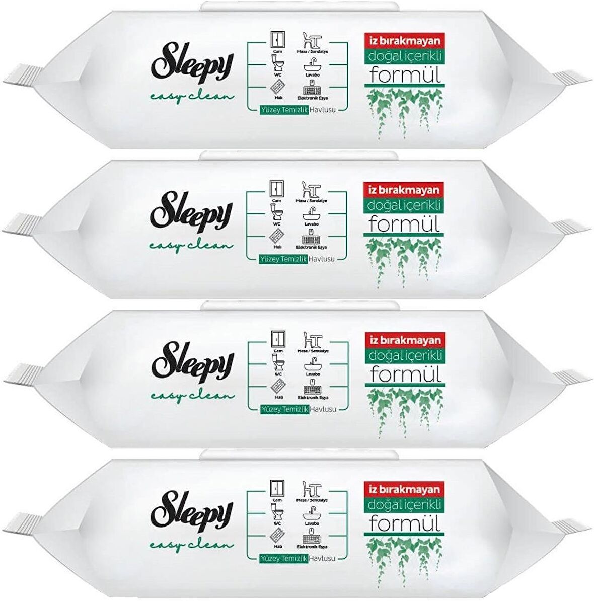 Sleepy Easy Clean Yüzey Temizlik Havlusu 100 Yaprak Plastik Kapaklı (4 Lü Set) 400 Yaprak