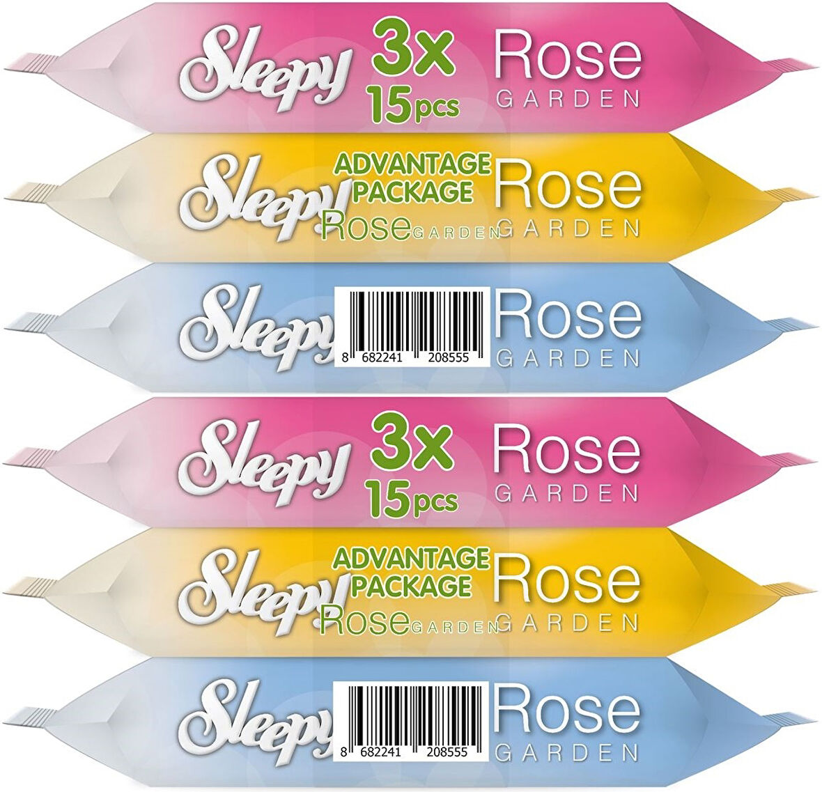 Sleepy Islak Havlu Cep Mendil 15 Yaprak (6 Lı Set) Travel Pk Rose/Garden (2PK*3) 90 Yaprak