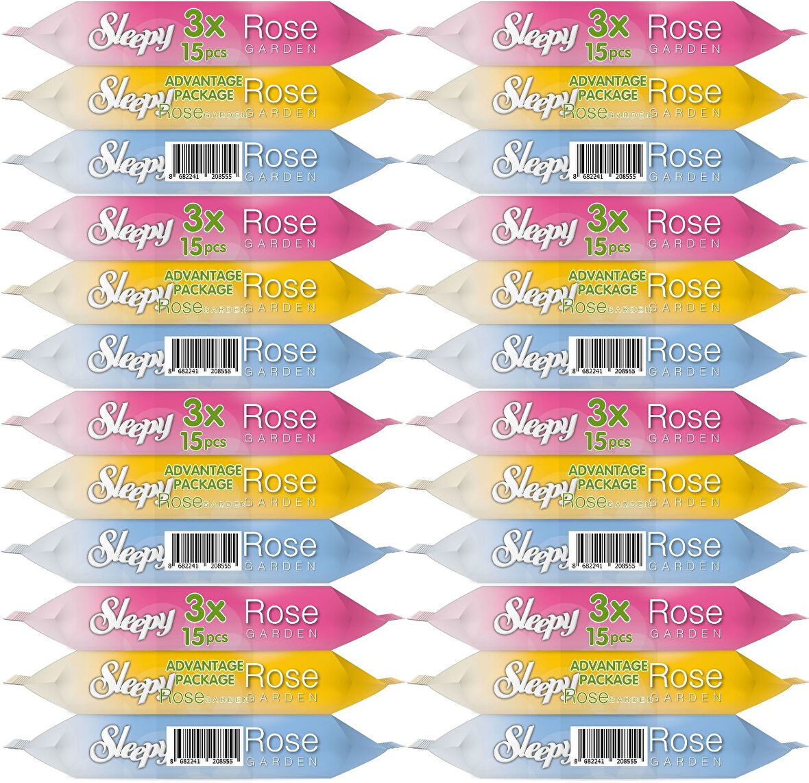 Sleepy Islak Havlu Cep Mendil 15 Yaprak (24 Lü Set) Travel Pk Rose/Garden (8PK*3) 360 Yaprak
