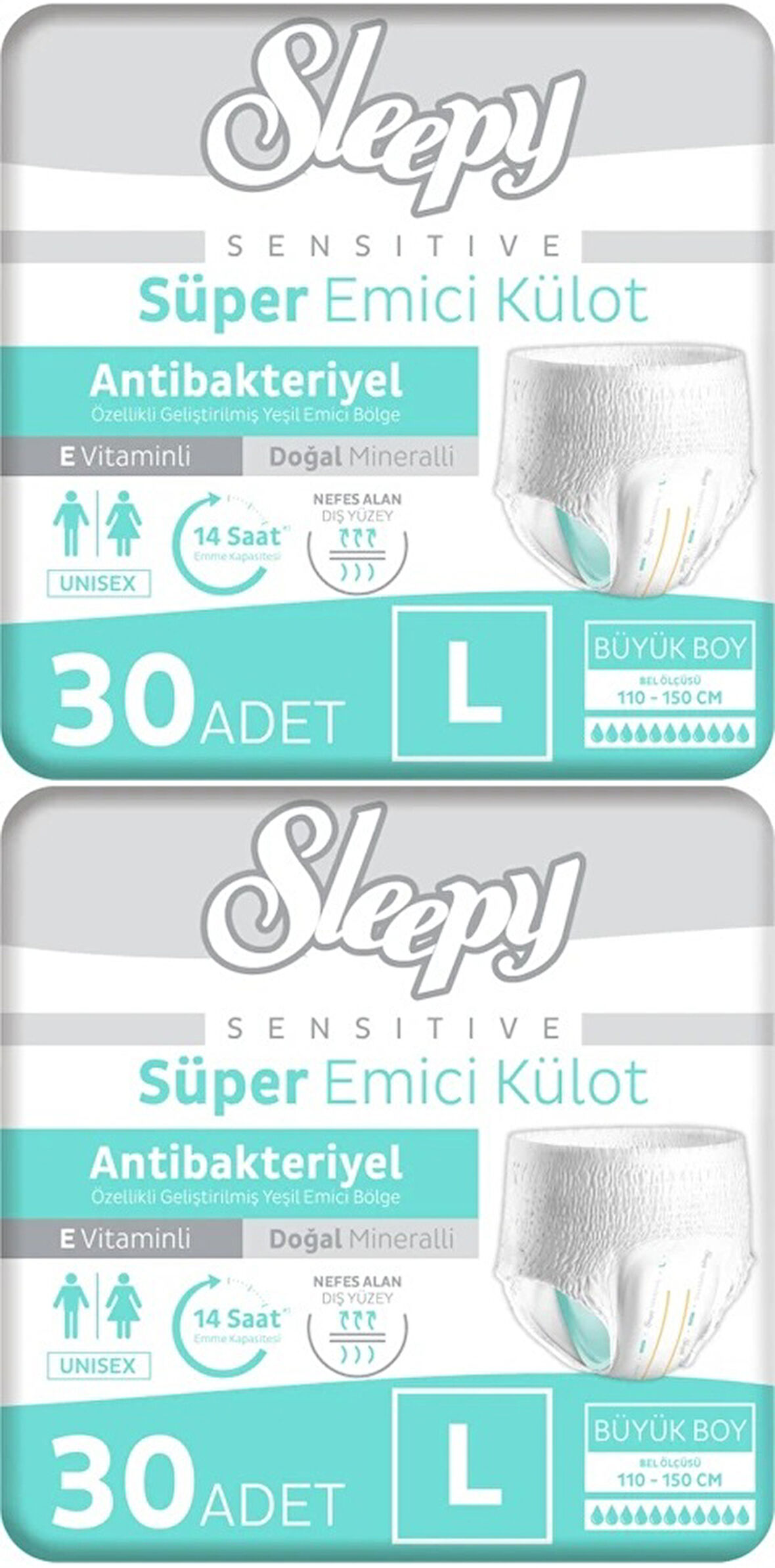 Sleepy Hasta Bezi Yetişkin Emici Külot L - Büyük - Large 60 Adet (2PK*30)