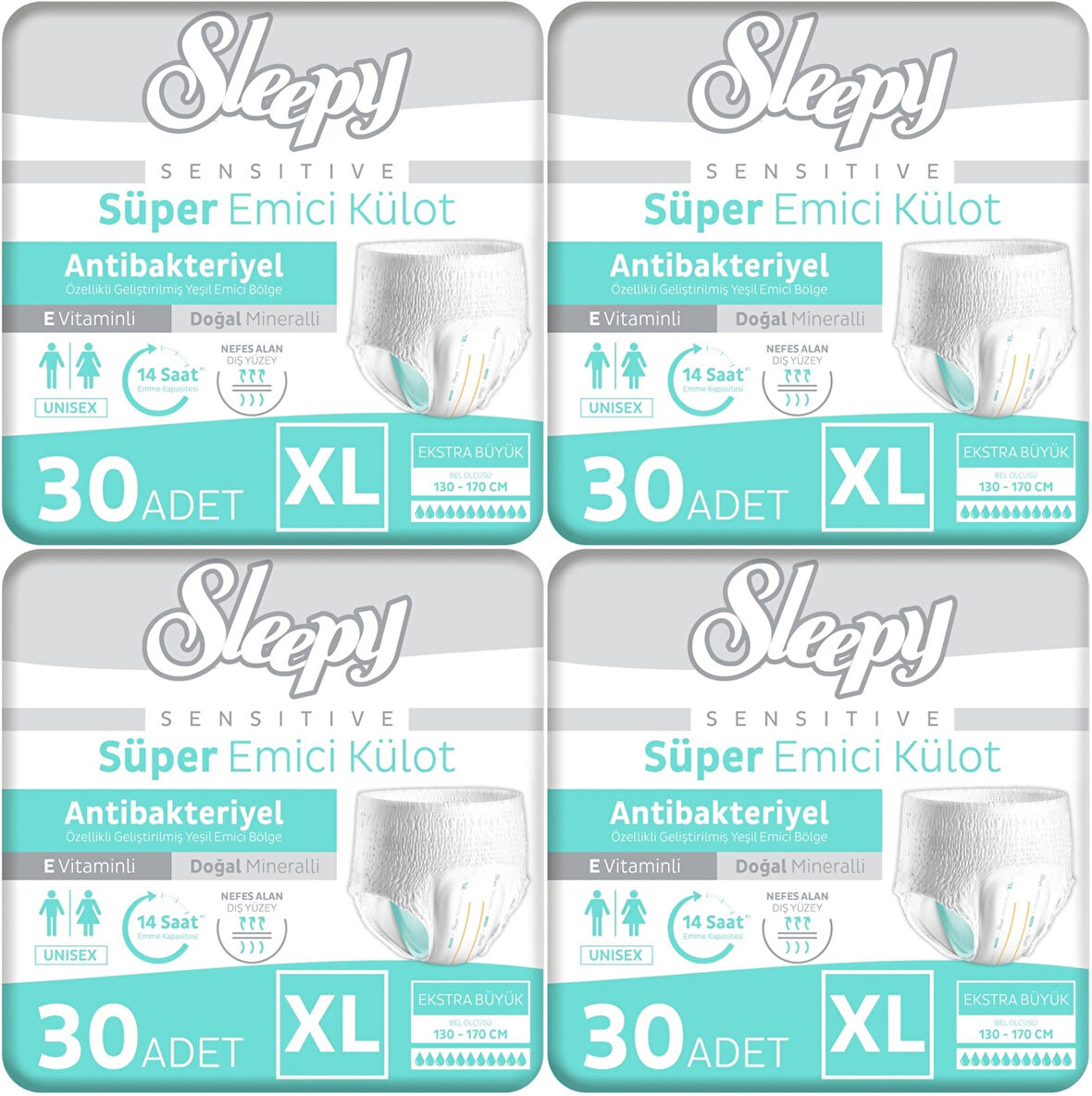 Sleepy Hasta Bezi Yetişkin Emici Külot XL - Ekstra Büyük - Extra Large 120 Adet (4PK*30)