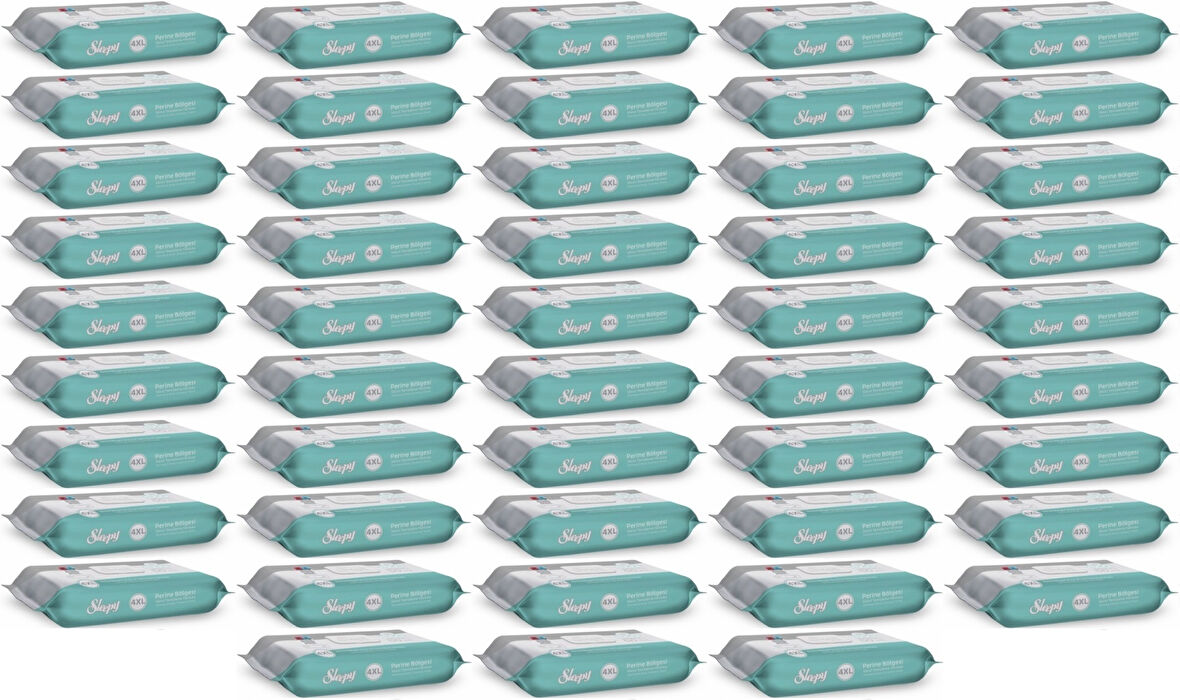 Sleepy Perine Bölgesi ve Vücut Temizleme Islak Mendil Havlu 50 Yaprak (Ebat 4XL) (48 Li Set)