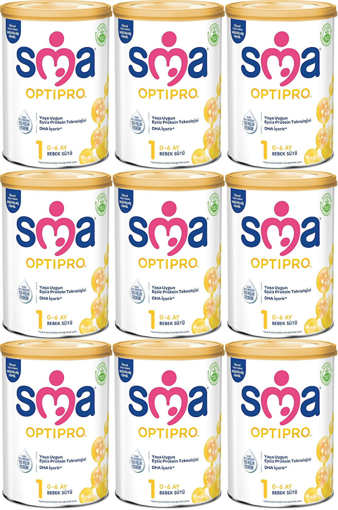 Sma Optipro 800GR No:1 Bebek Sütü (0-6 Ay) (9 Lu Set)