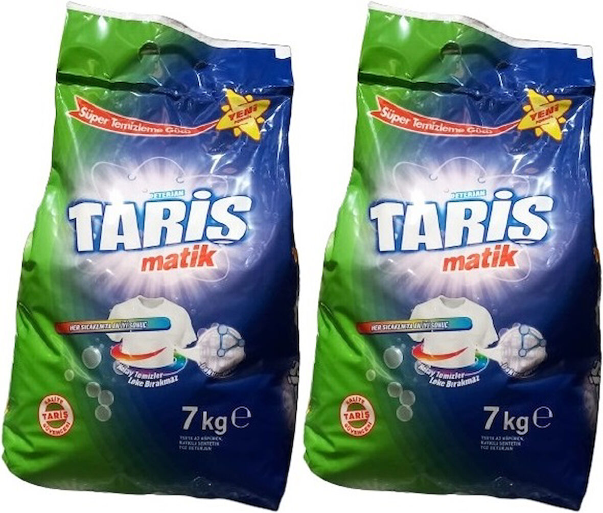 Tariş Matik Toz Çamaşır Deterjanı 14KG Renkli ve Beyazlar için (2PK*7KG) (106 Yıkama)