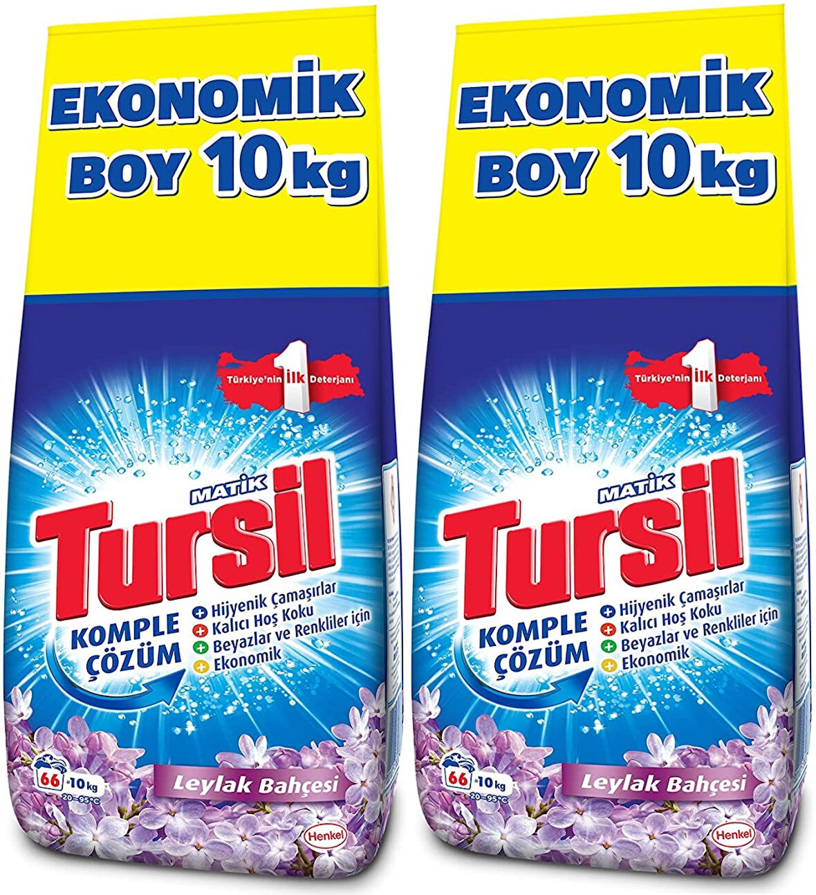 Tursil Matik Toz Çamaşır Deterjanı 20KG Leylak Bahçesi (2PK*10) (132 Yıkama)