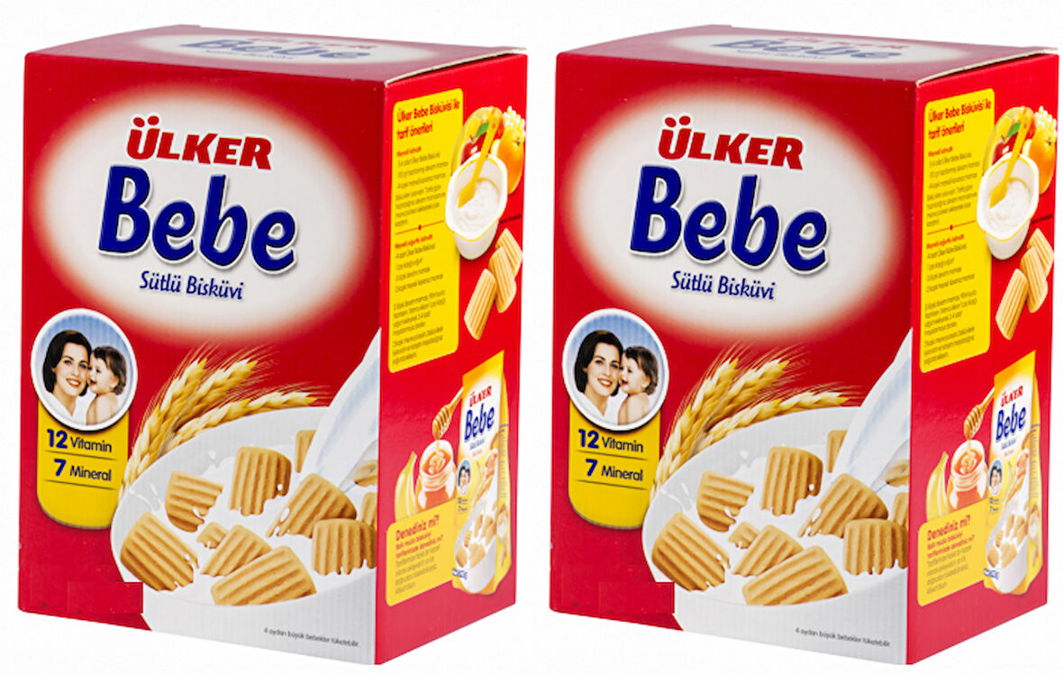 Ülker Bebe Bisküvisi 800Gr 12 Vitaminli Kutu 2 Li Set