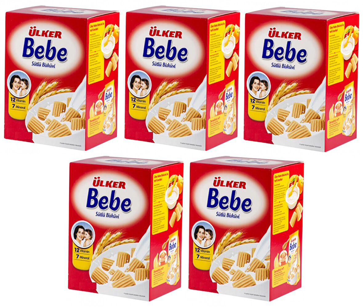 Ülker Bebe Bisküvisi 800Gr 12 Vitaminli Kutu 5 Li Set
