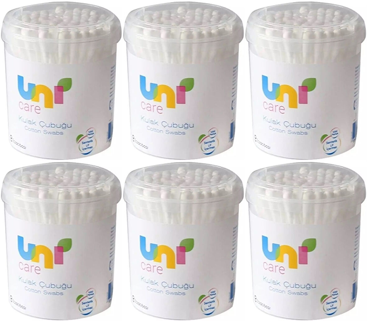 Uni Baby Kulak Temizleme Çubuğu 200 Adet (6 Lı Set)