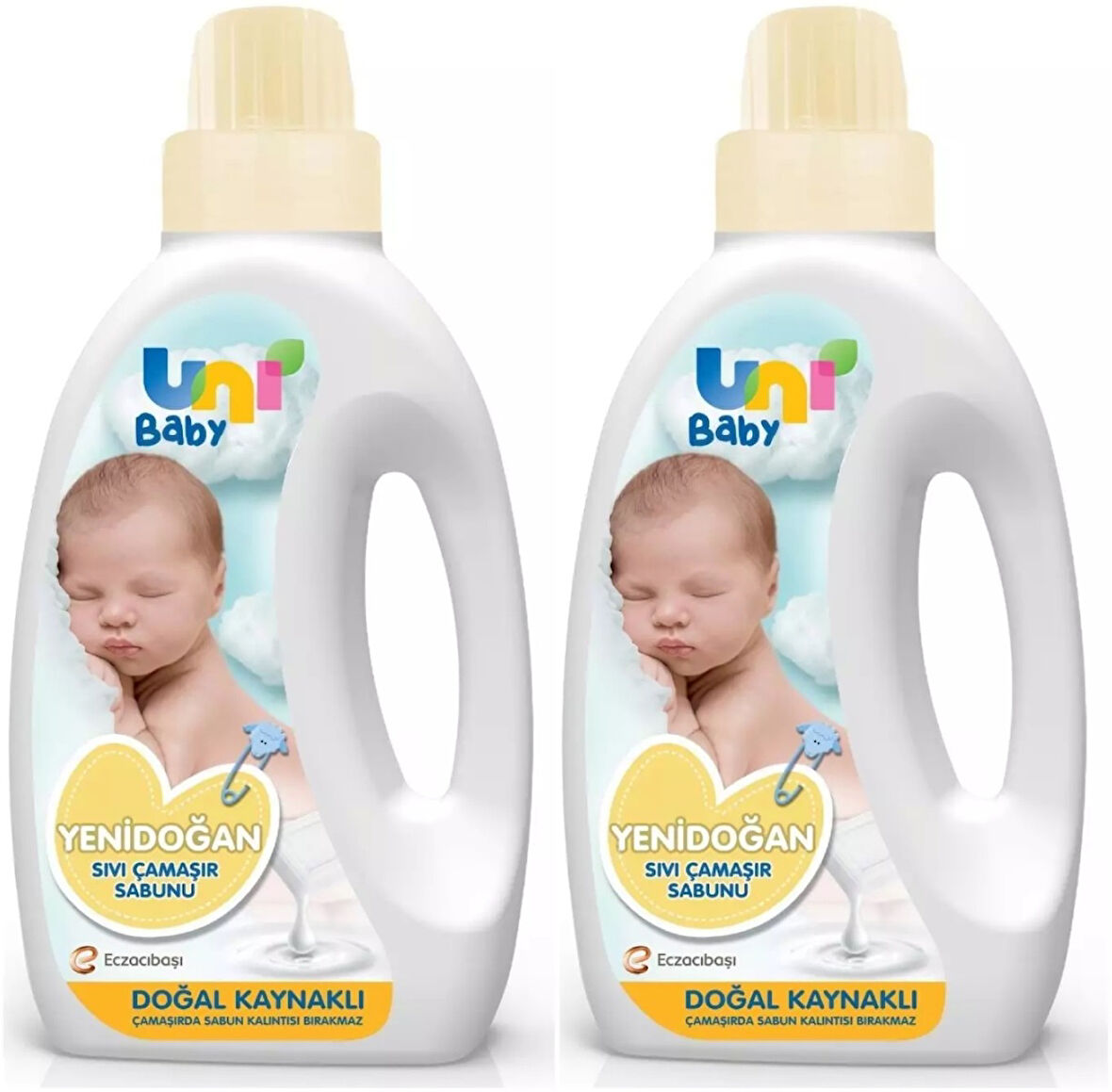 Uni Baby Yeni Doğan Çamaşır Deterjanı/Sabunu 1500ML (Sarı) (2 Li Set)