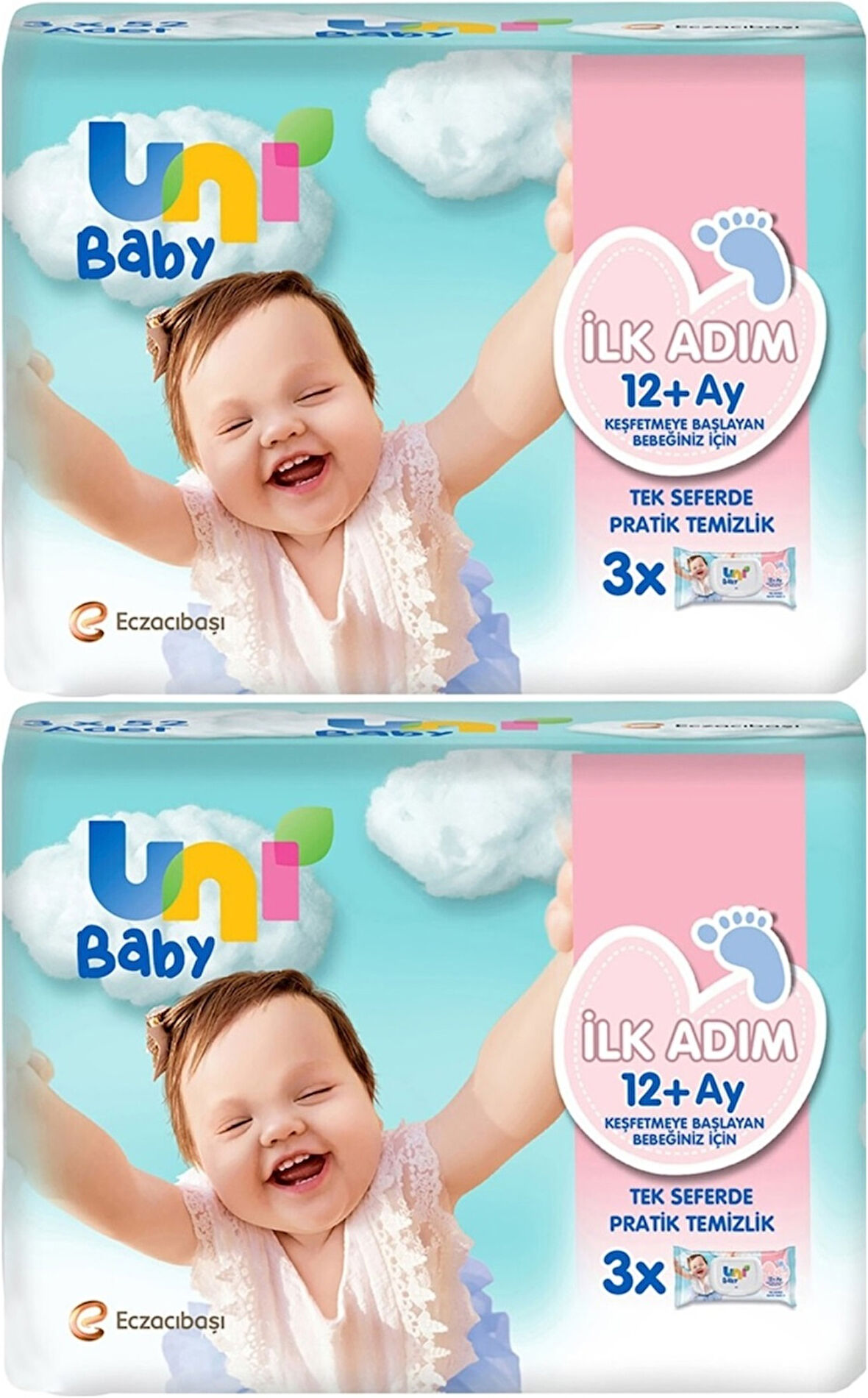 Uni Baby Islak Havlu Mendil İlk Adım 52 Yaprak (6 Lı Set) 312 Yaprak (2PK*3)
