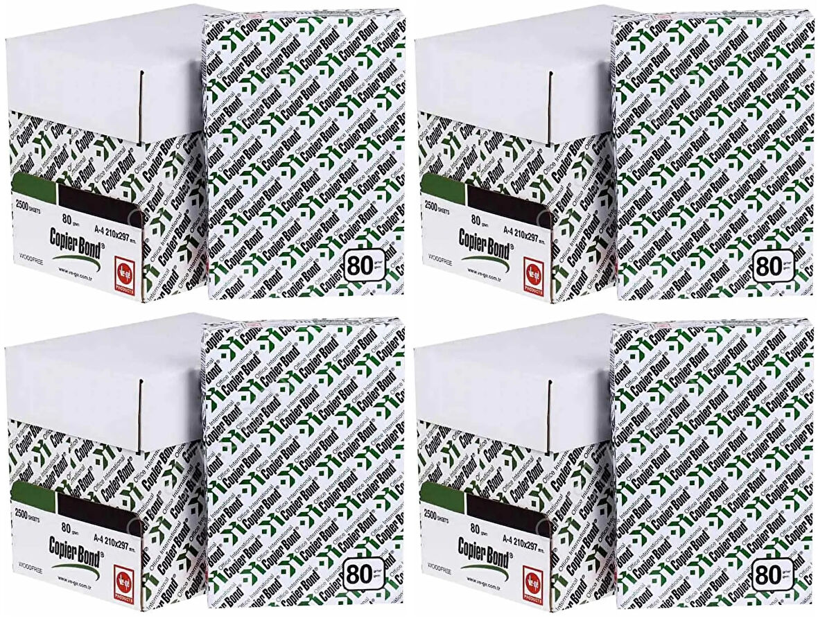 Copier Bond (Ve-Ge) A4 80GR/M2 Fotokopi Kağıdı 10000 Adet (20PK*500)