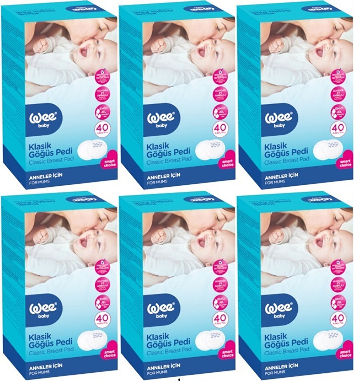 Wee Baby Klasik Göğüs Pedi (40 Lı) 240 Adet (6Pk*40)