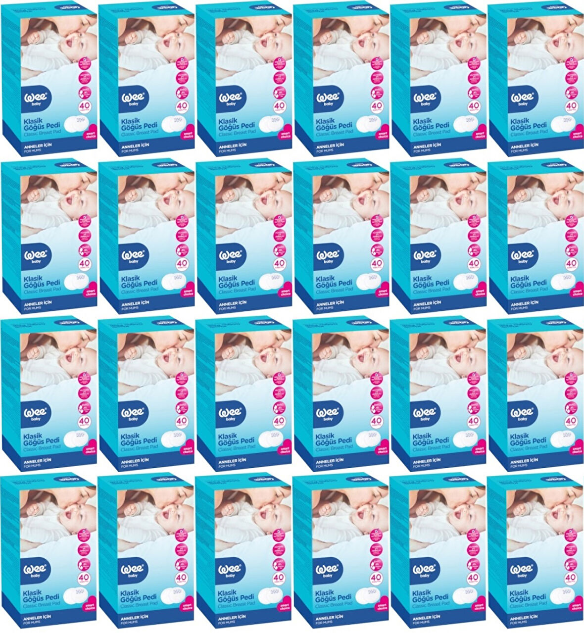 Wee Baby Klasik Göğüs Pedi (40 Lı) 960 Adet (24Pk*40)