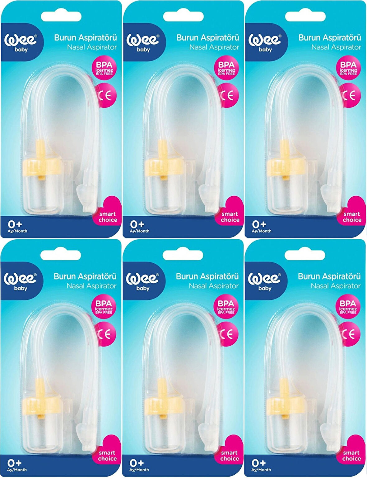 Wee Baby Burun Aspiratörü ve Temizleyici (6 Lı Set)