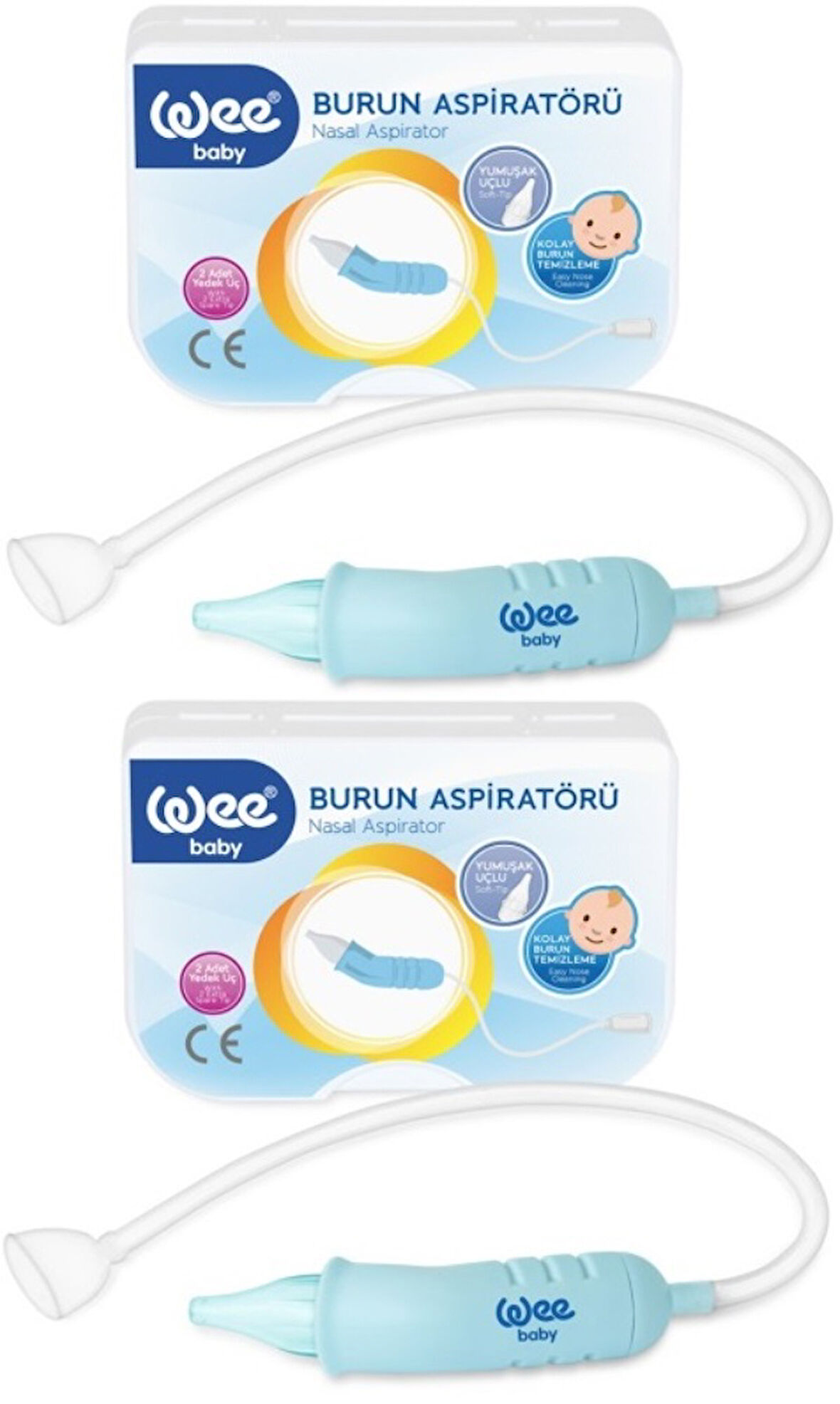 Wee Baby Burun Aspiratörü Nasal (Yeni Saklama Kabı Kutulu) (2 Li Set) (WEE162)