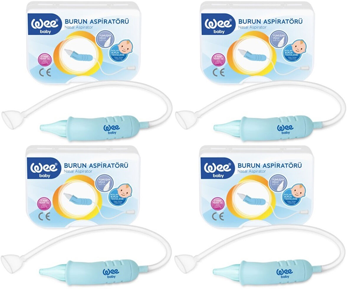 Wee Baby Burun Aspiratörü Nasal (Yeni Saklama Kabı Kutulu) (4 Lü Set) (WEE162)