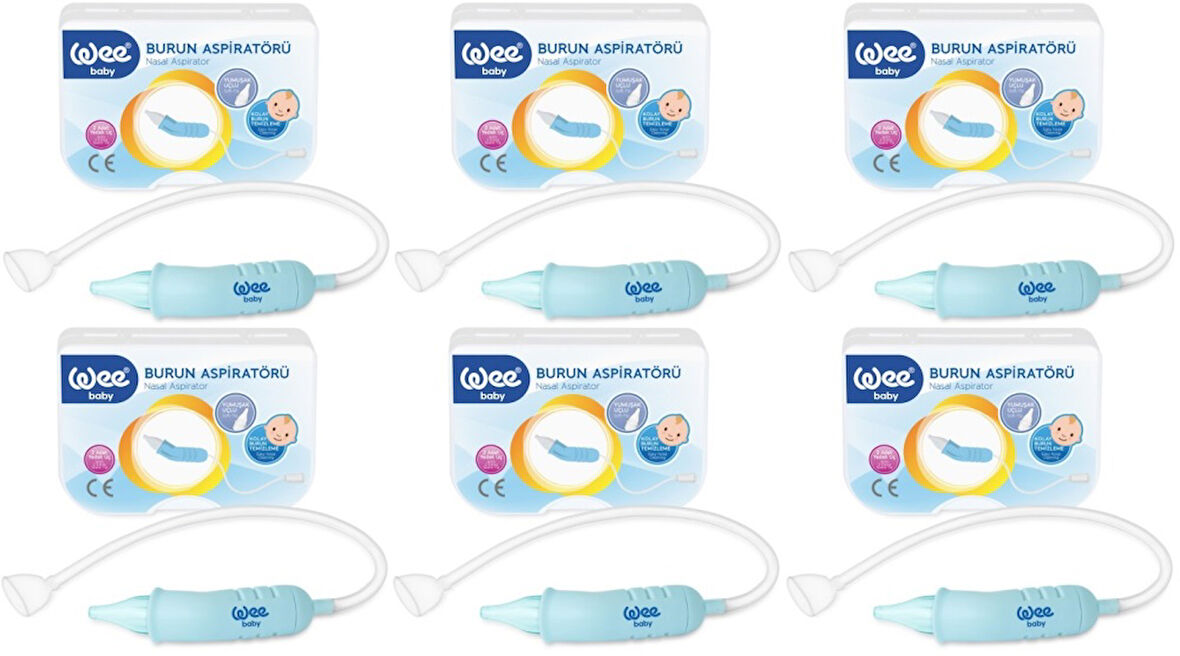 Wee Baby Burun Aspiratörü Nasal (Yeni Saklama Kabı Kutulu) (6 Lı Set) (WEE162)
