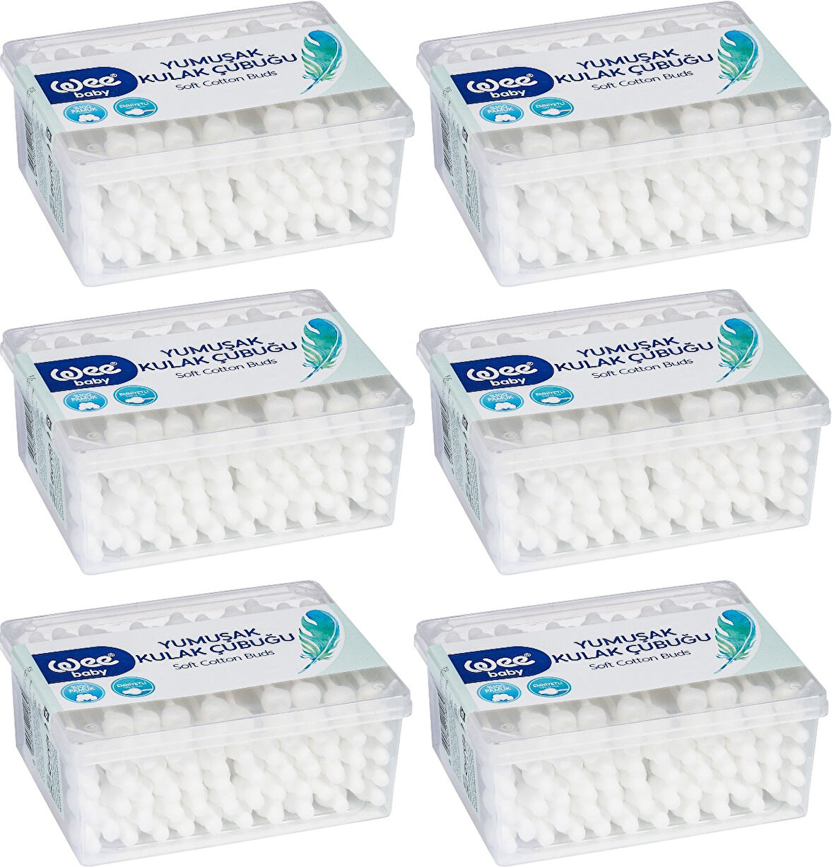 Wee Baby Emniyetli Kulak Çubuğu 60 Lı Pk (WEE-894) (6 Lı Set)