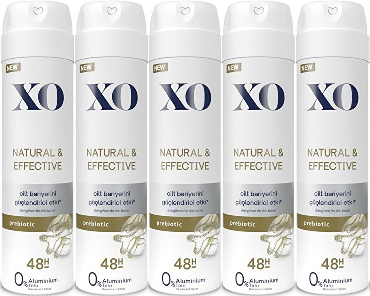 XO Deodorant 150ML Women-Kadın Natural & Effective (5 Li Set)