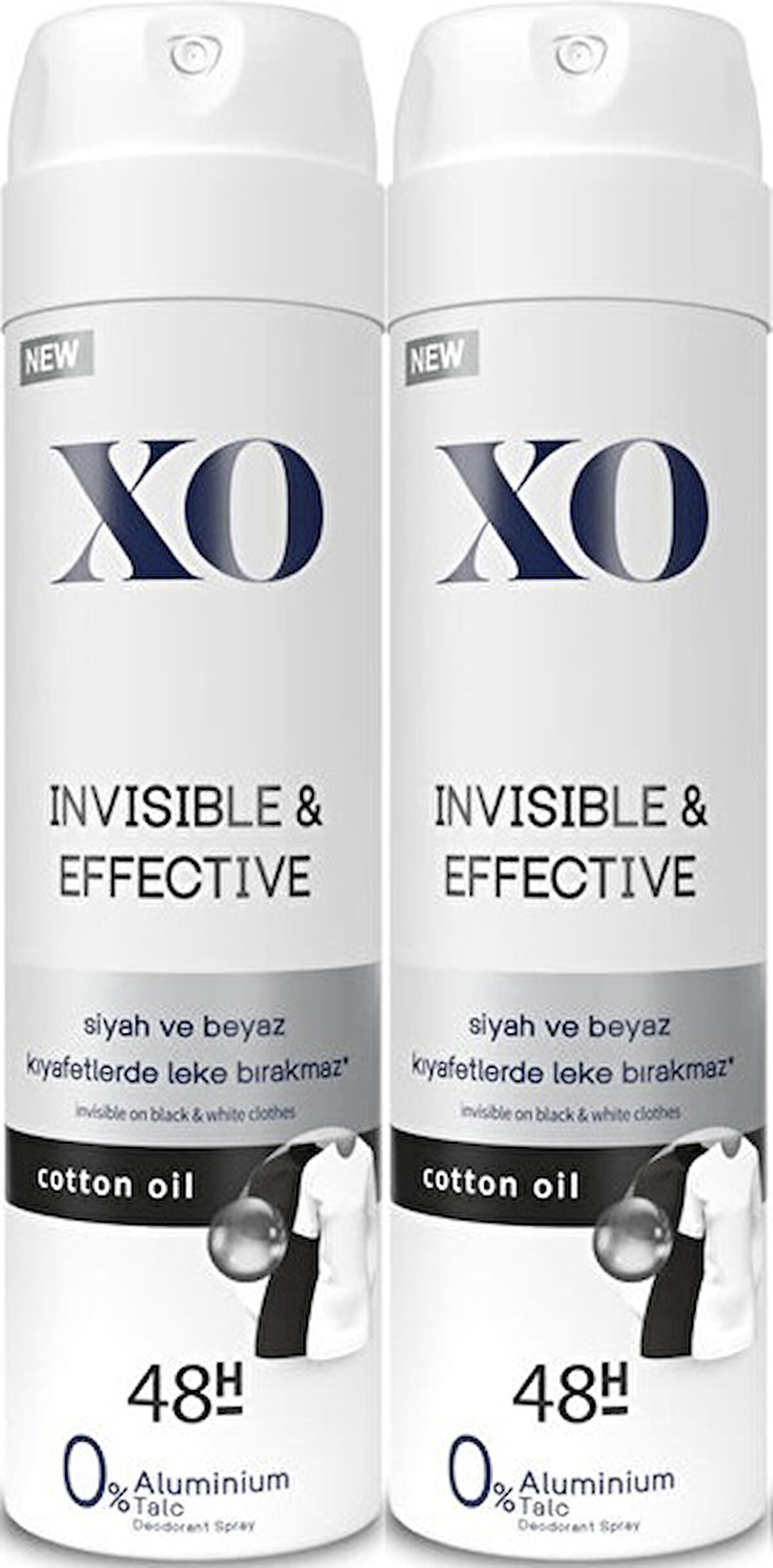 XO Deodorant 150ML Women-Kadın Invisible & Effective (2 Li Set)